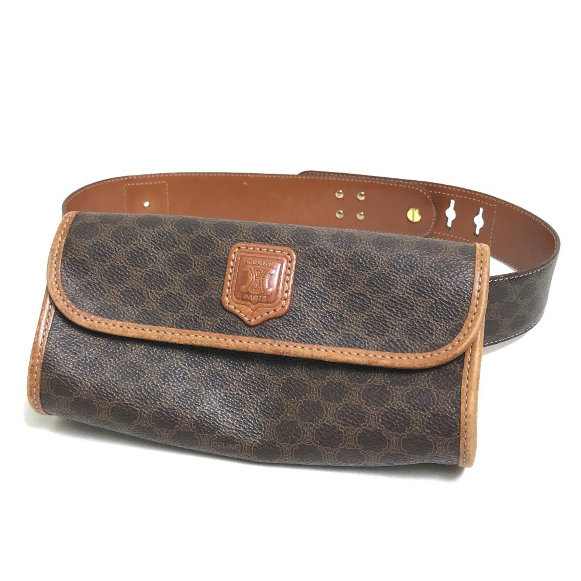 Celine CELINE Bag 2WAY Cluch Bag Waist Pouch Brown Size ONE SIZE - 1 Thumbnail