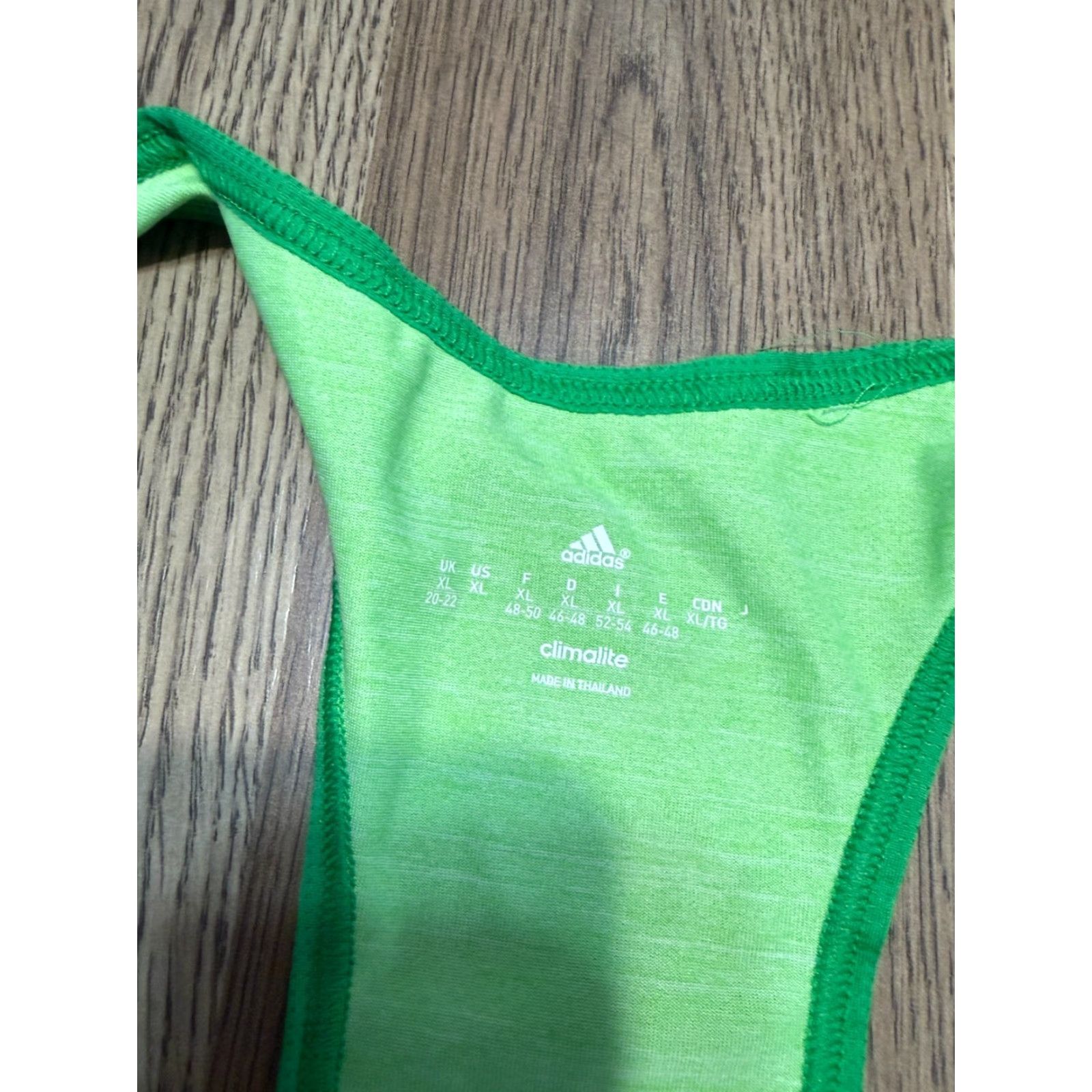 Adidas Adidas Tank Top Women's XL Green Climalite Logo Print Racerback Tank Shirt Size XL / US 12-14 / IT 48-50 - 3 Thumbnail