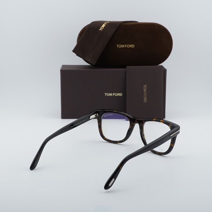 Tom Ford Tom Ford FT5820-B 052 Eyeglasses Havana 50mm Square Frame Size ONE SIZE - 8 Thumbnail