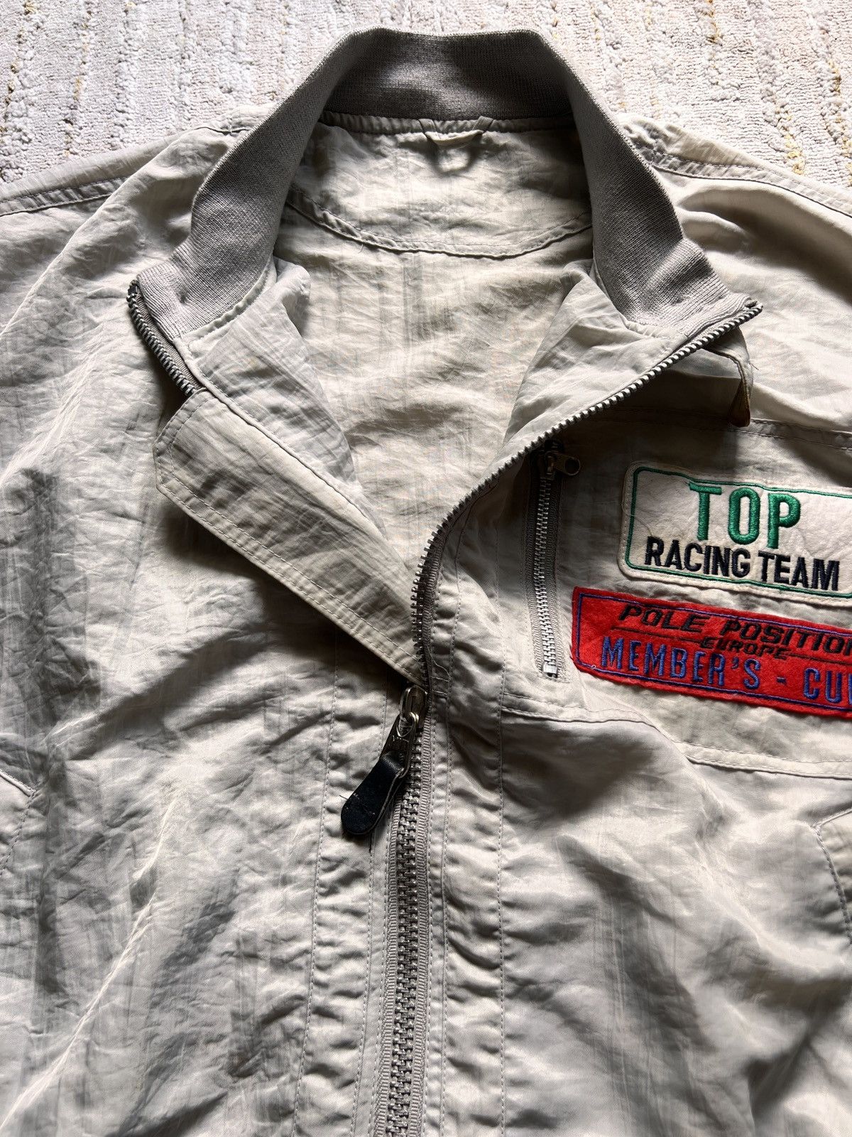Vintage Vtg Pole Position Top Light Bomber Race Jacket Size US L / EU 52-54 / 3 - 6 Thumbnail