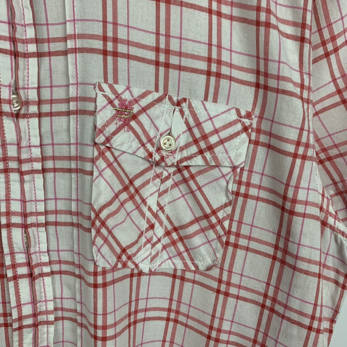 Diesel Vintage Y2K Diesel Avant Garde Plaid Shirt Short Sleeve XL Size US XL / EU 56 / 4 - 6 Thumbnail