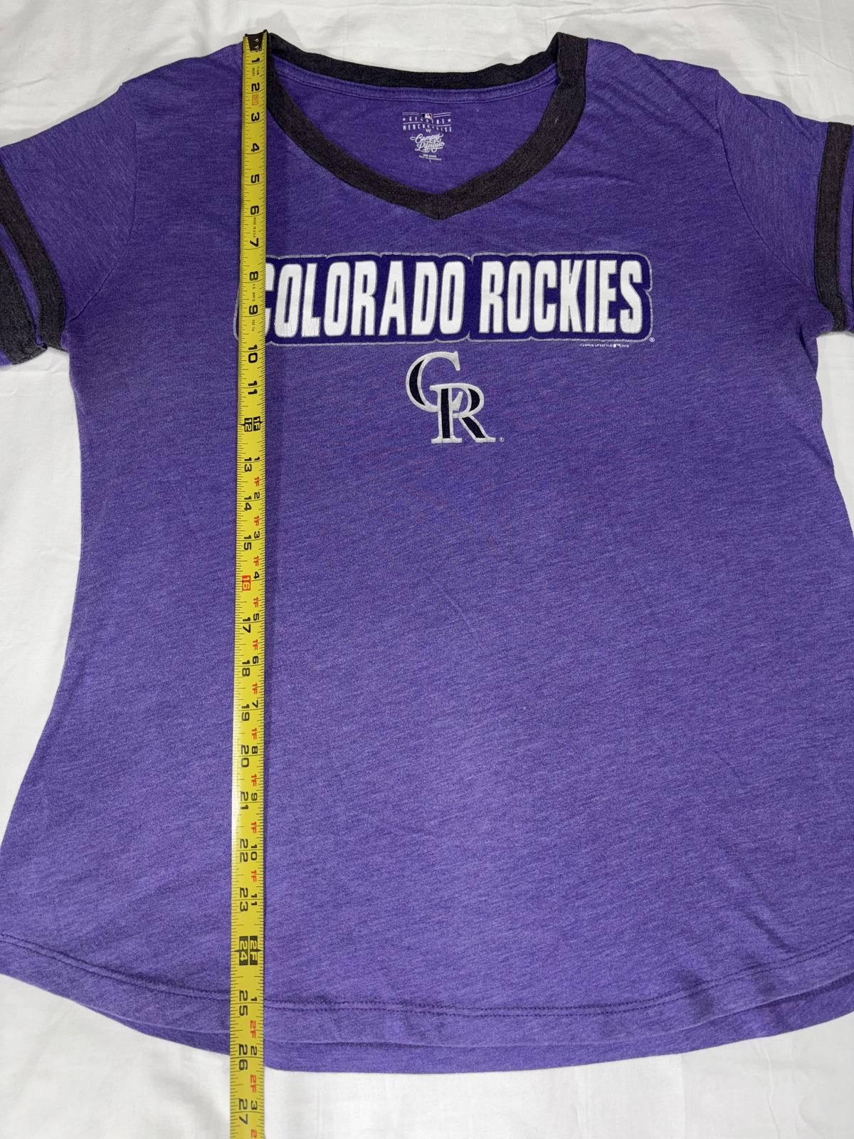 Designer Colorado Rockies Women's V-Neck T-Shirt Size L / US 10 / IT 46 - 8 Thumbnail