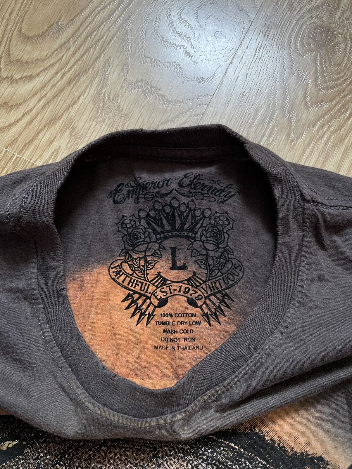Affliction Y2K Vintage Crazy Affliction Style All Over Print Skull Tee Size US L / EU 52-54 / 3 - 5 Thumbnail