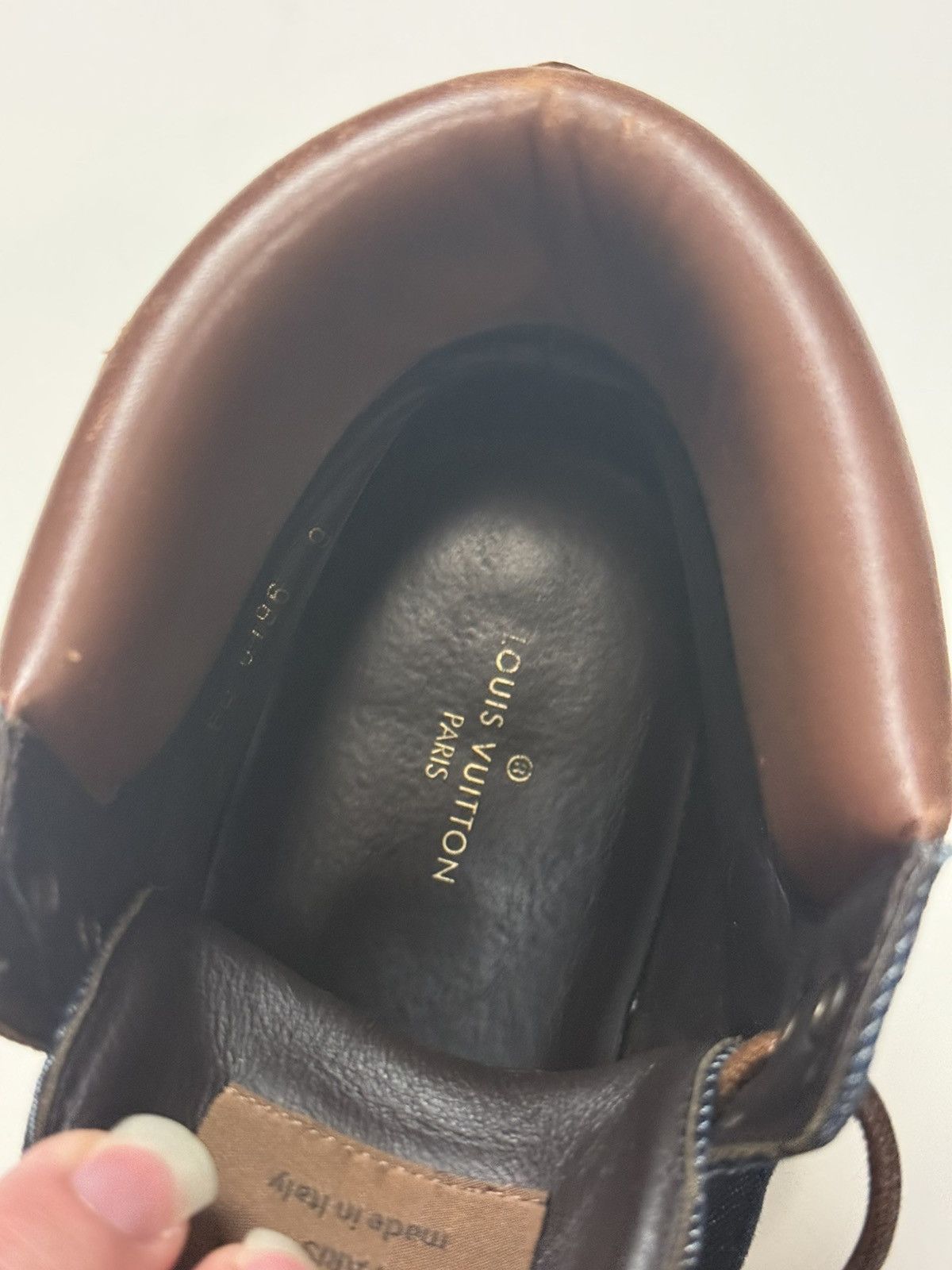 Louis Vuitton Louis Vuitton Men Shoes Denim Leather Size 9 Italy Sneakers Size US 9 / EU 42 - 6 Thumbnail