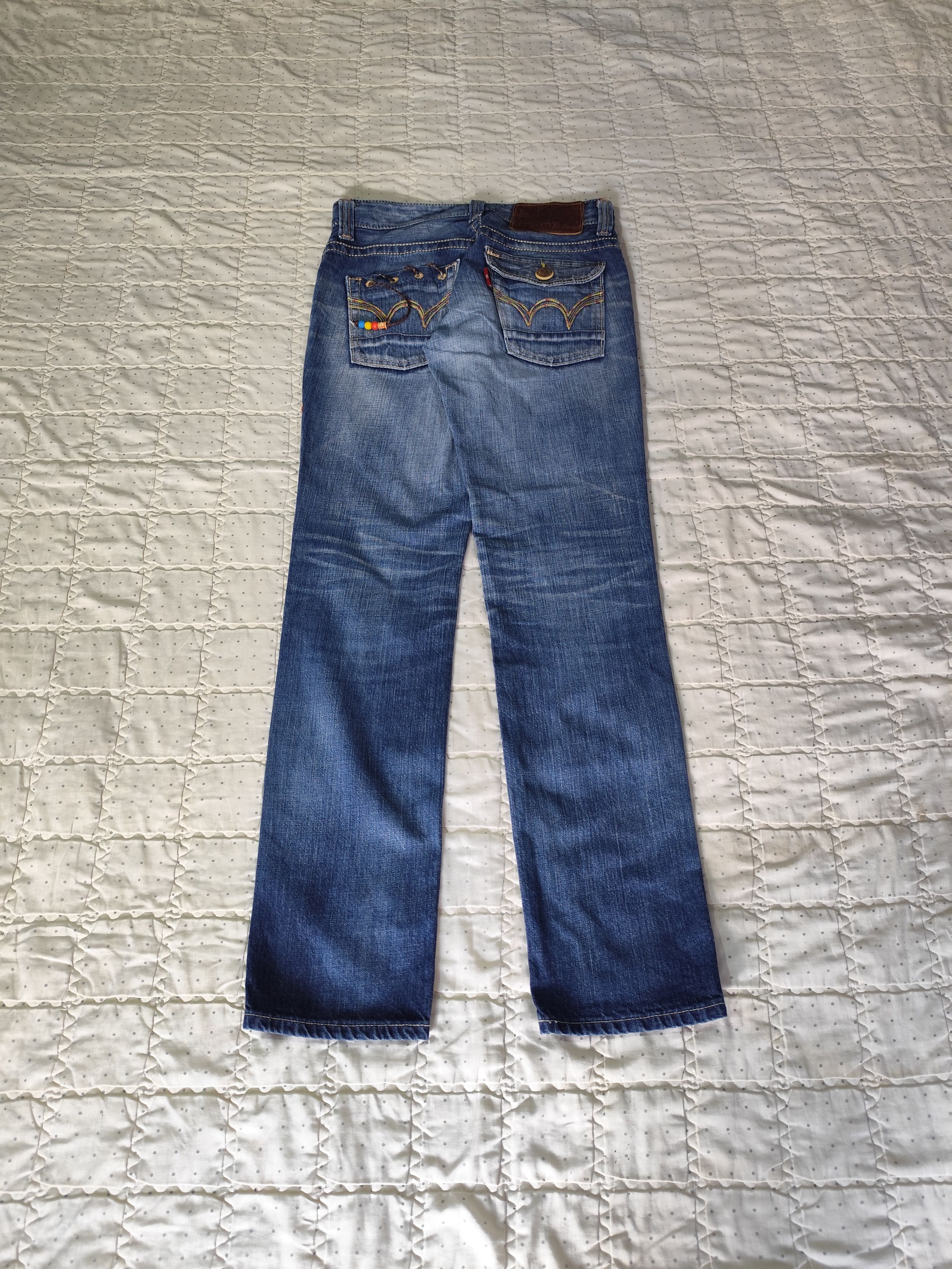 Beauty Beast × Edwin × If Six Was Nine Vintage Edwin 503 Blue Trip Washed Denim J017 Size 26" / US 2 / IT 38 - 9 Thumbnail