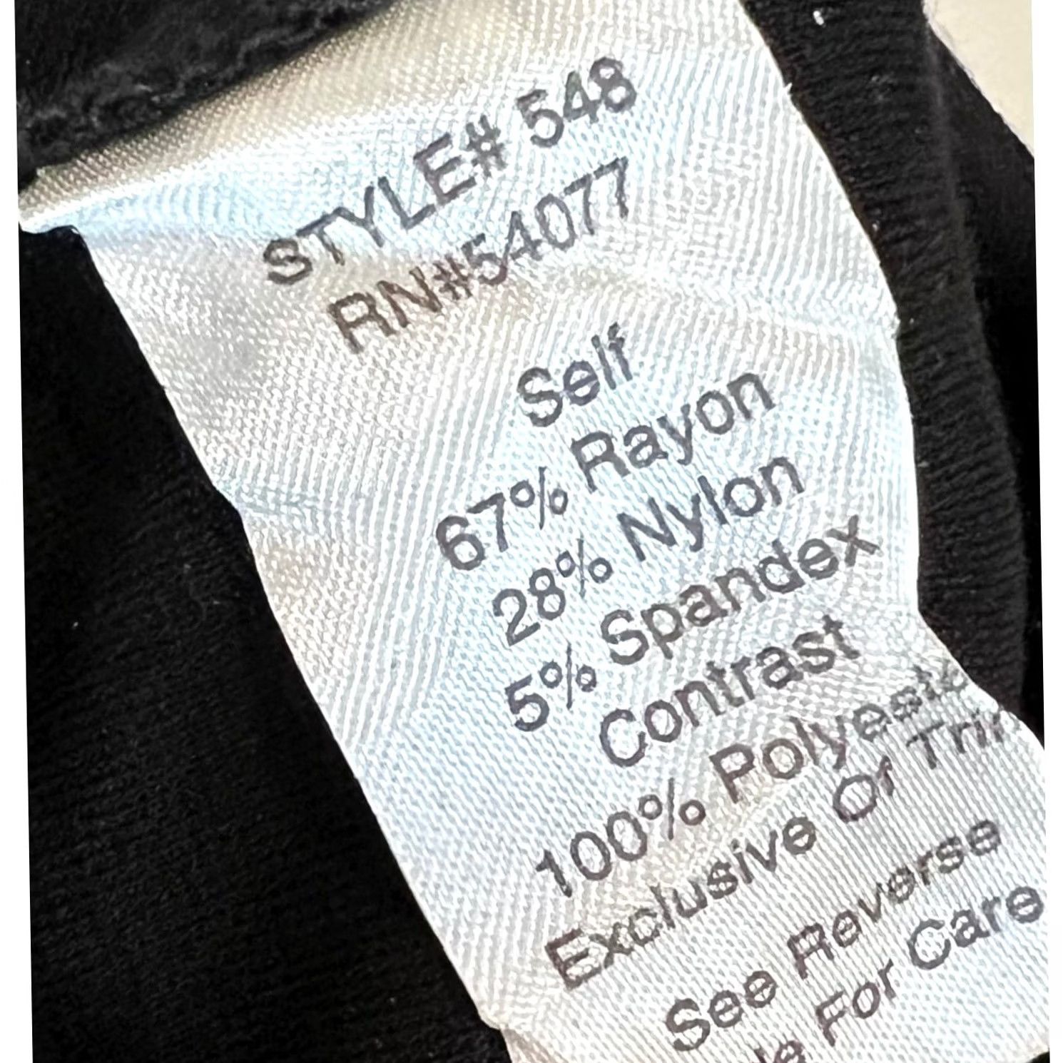 Vintage CAbi Faux Leather Skirt Black Flare Knee Length Pull On Women’s Size Small S Black Flare Elastic Waist Knee Length Womens Size 28" / US 6 / IT 42 - 4 Thumbnail