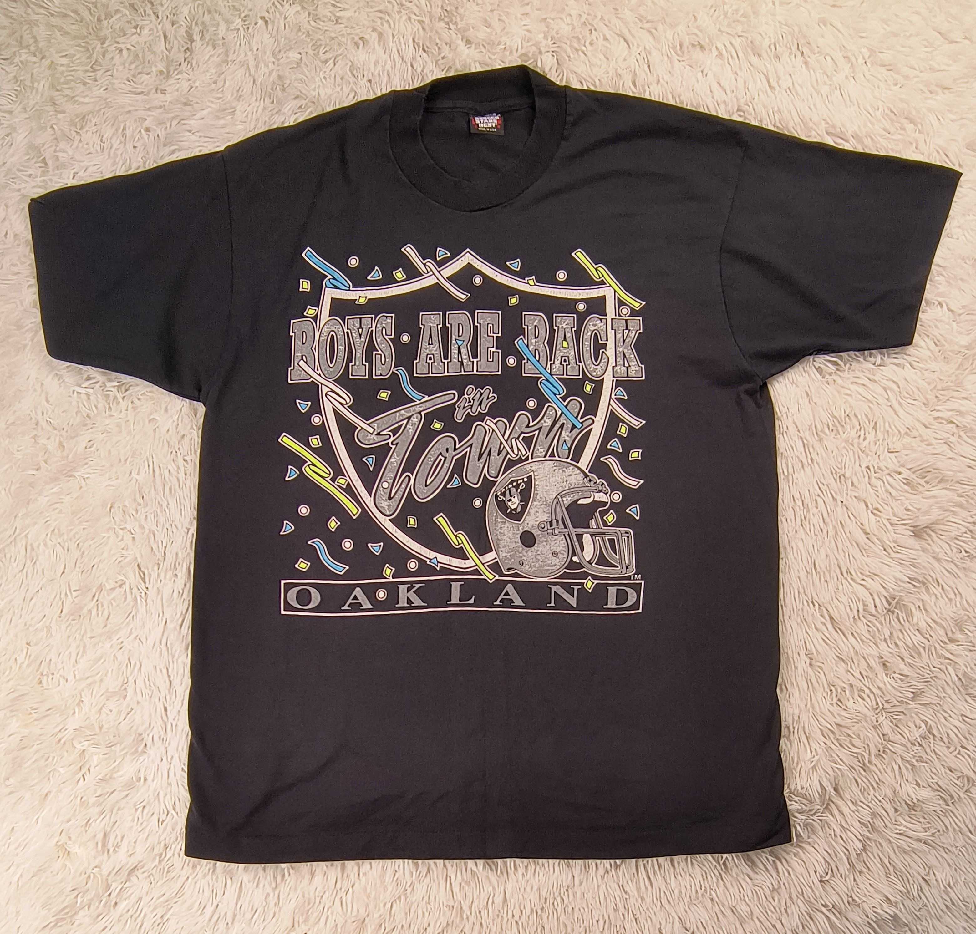 NFL Vintage Oakland Raiders boys are back in town 1995 tee Size US XL / EU 56 / 4 - 2 Thumbnail