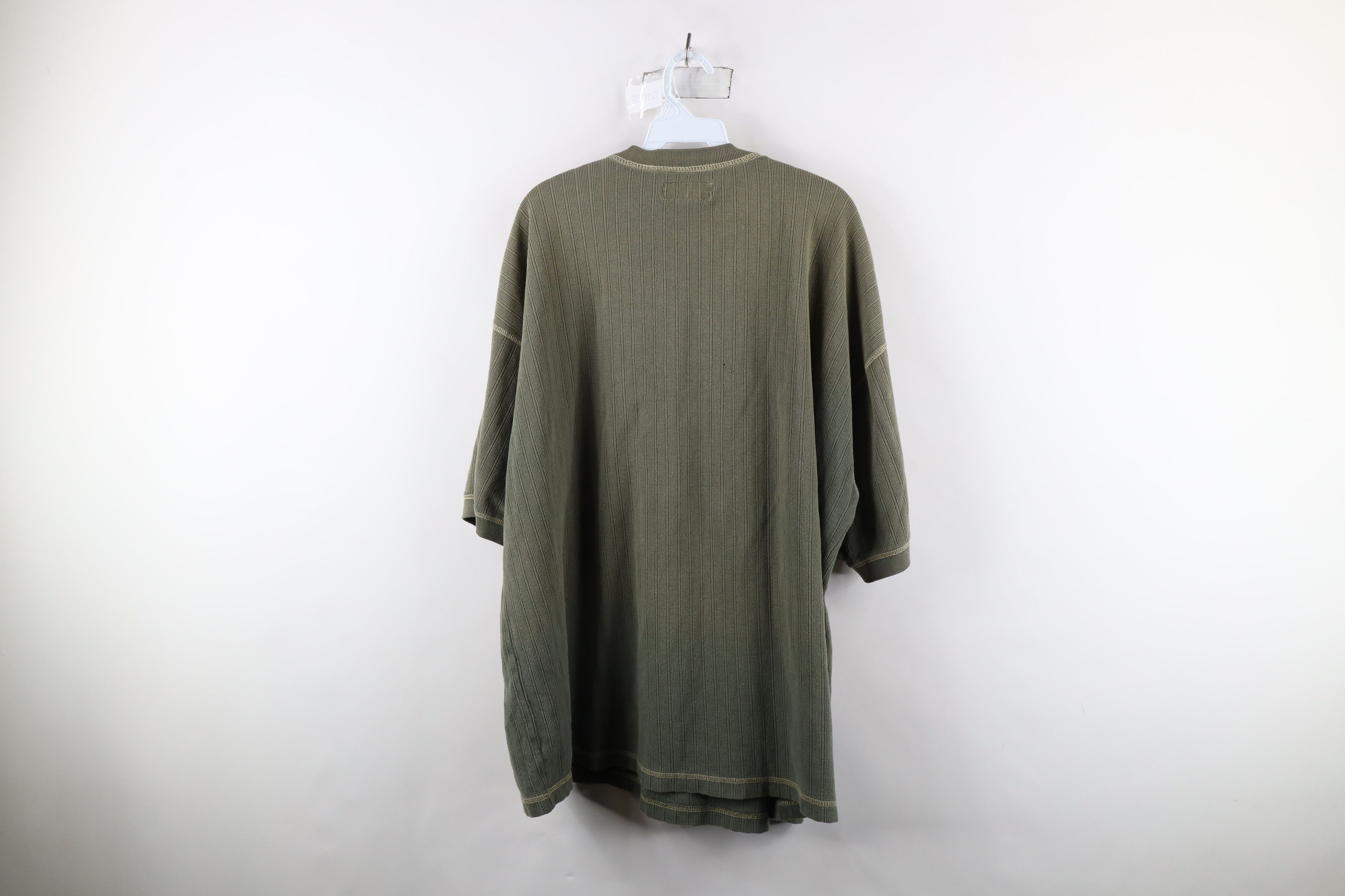 Vintage Vintage 90s Streetwear Thermal Ribbed Knit Henley T-Shirt Size US XL / EU 56 / 4 - 8 Thumbnail