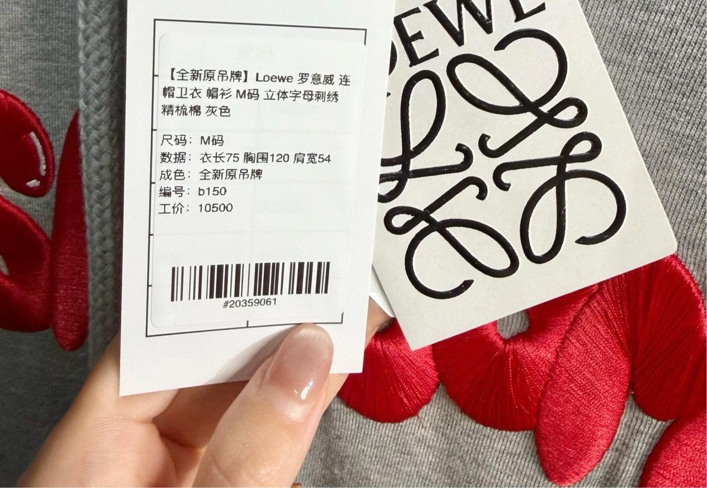 Loewe Loewe Embroidered Hoodie M Size US M / EU 48-50 / 2 - 6 Thumbnail
