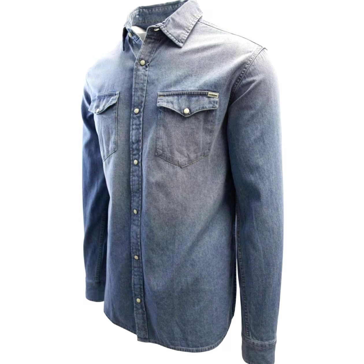 Jack & Jones Jack & Jones Men's Medium Blue Denim Slim Shirt Size S Size US S / EU 44-46 / 1 - 2 Thumbnail