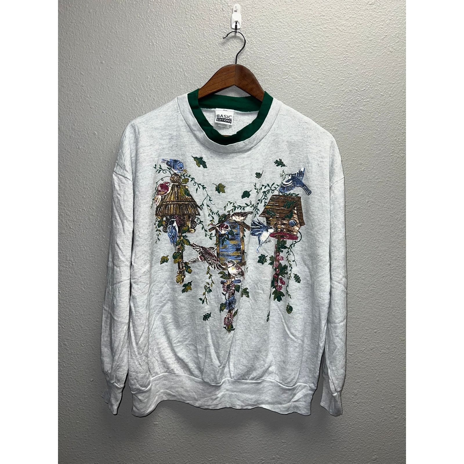 Vintage Vintage Bird Sweatshirt Birdhouse Cottagecore Crewneck L Size US L / EU 52-54 / 3 - 1 Thumbnail