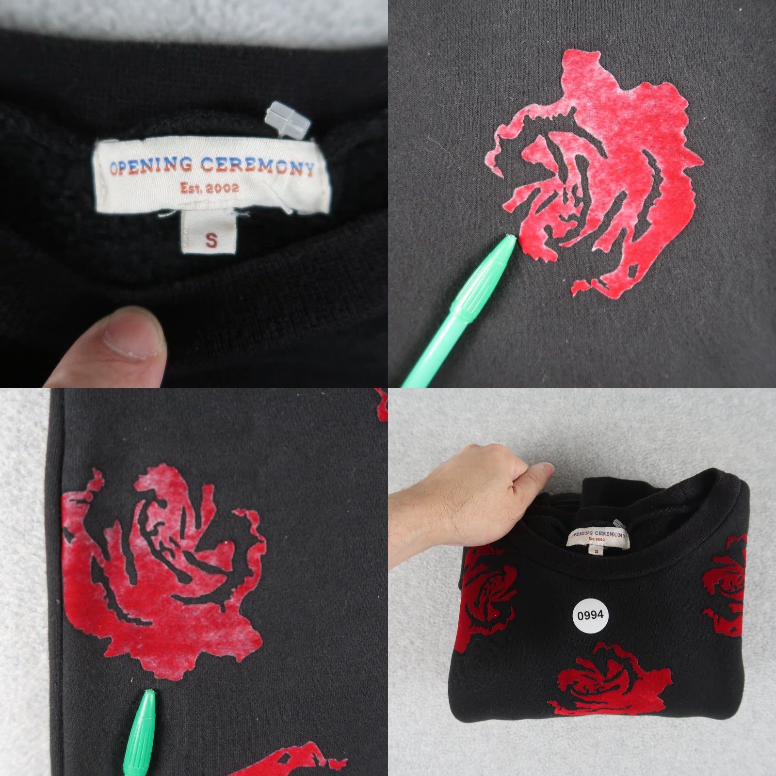 Opening Ceremony Opening Ceremony Sweatshirt Women Dress Rose Floral Black S Long Sleeve Knee Length - 90s? Size S / US 4 / IT 40 - 8 Thumbnail