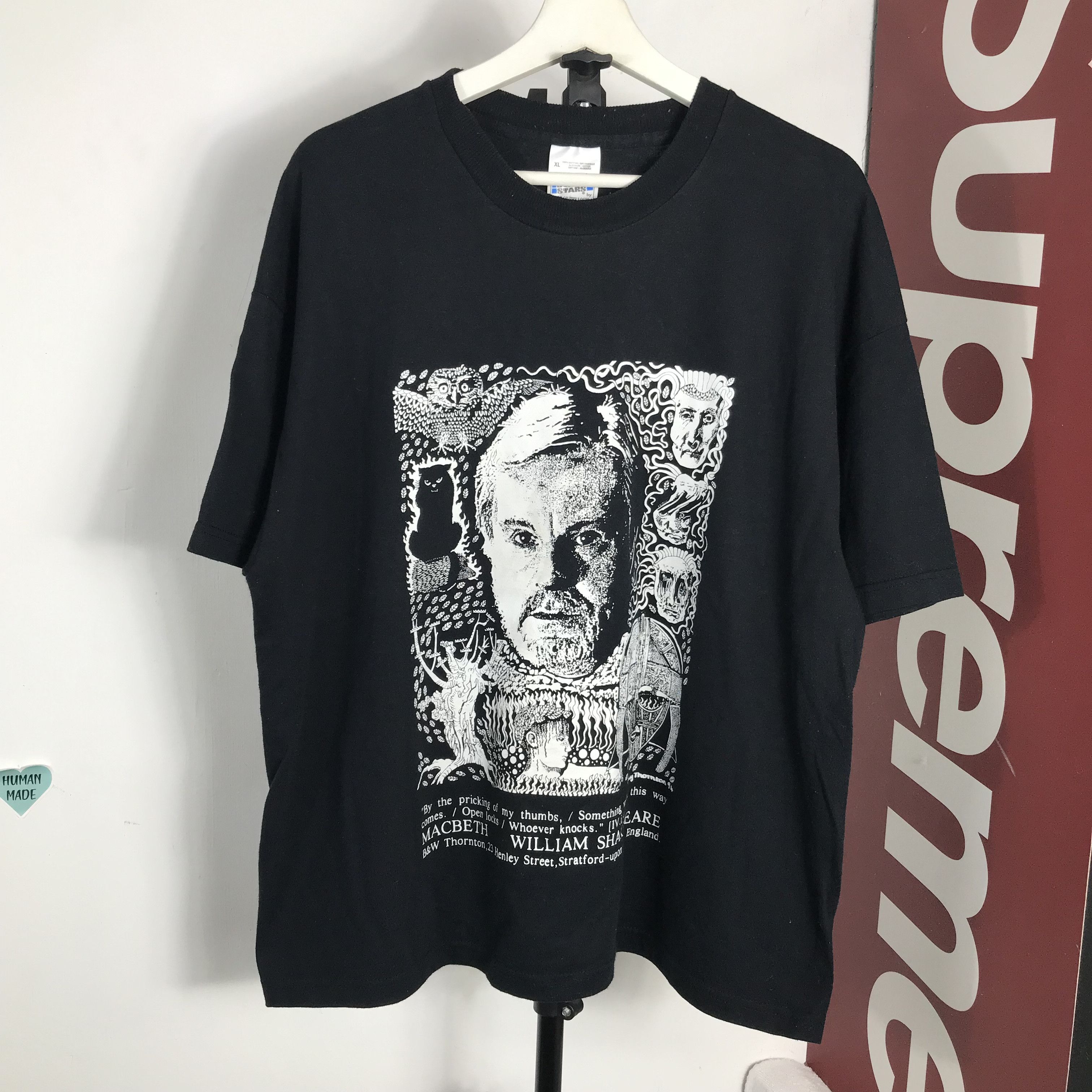 Vintage vintage William Shakespeare artwork macbeth phototee shirt Size US XL / EU 56 / 4 - 1 Thumbnail