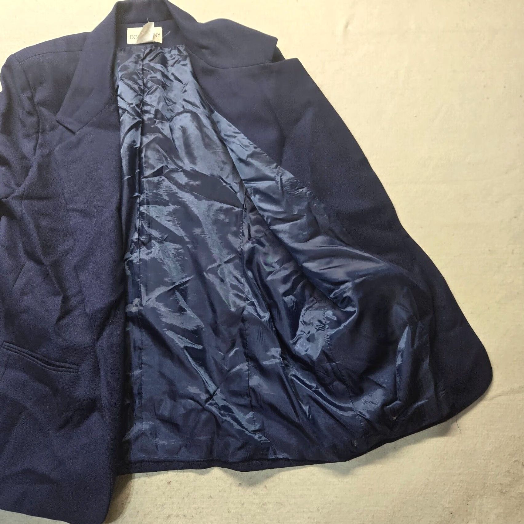 Vintage Donnkenny Classics Jacket Blazer Navy Blue Adult Women's Size 14 Size XL / US 12-14 / IT 48-50 - 2 Thumbnail