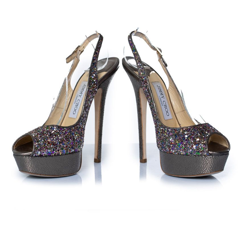 Jimmy Choo Jimmy Choo, Glitter pumps Size US 7 / IT 37 - 3 Thumbnail