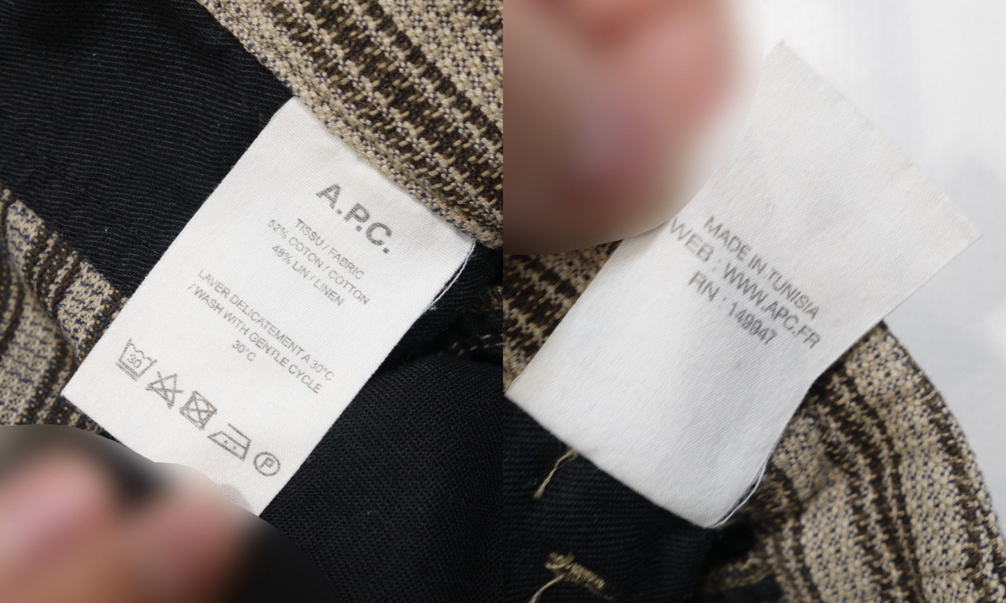 A.P.C. Striped Cotton Linen Straight Pants Size 26" / US 2 / IT 38 - 9 Thumbnail