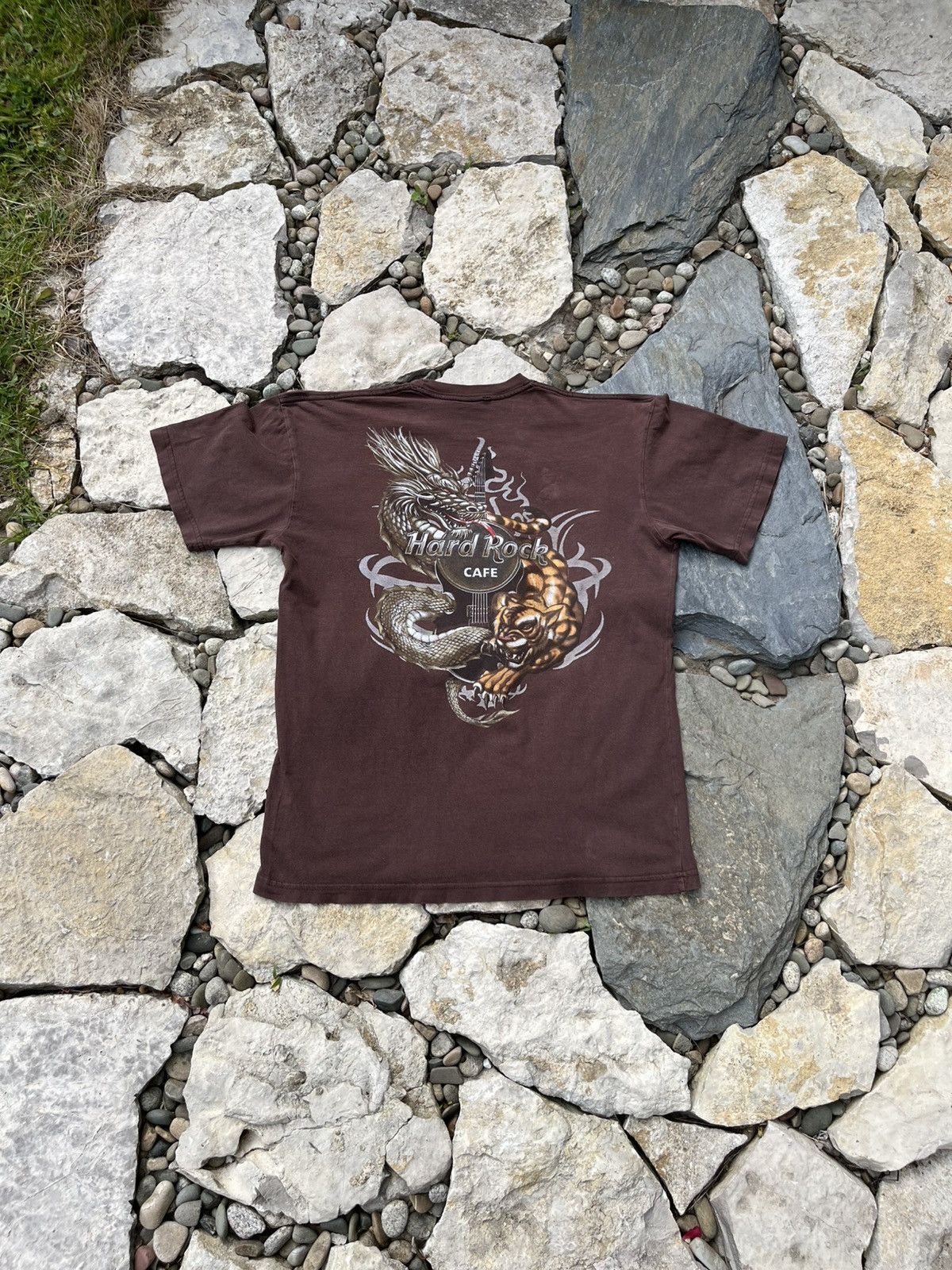 Hard Rock Cafe × Japanese Brand Vintage Hard Rock Cafe Gran Canaria washed dragon y2k tee Size US L / EU 52-54 / 3 - 1 Thumbnail