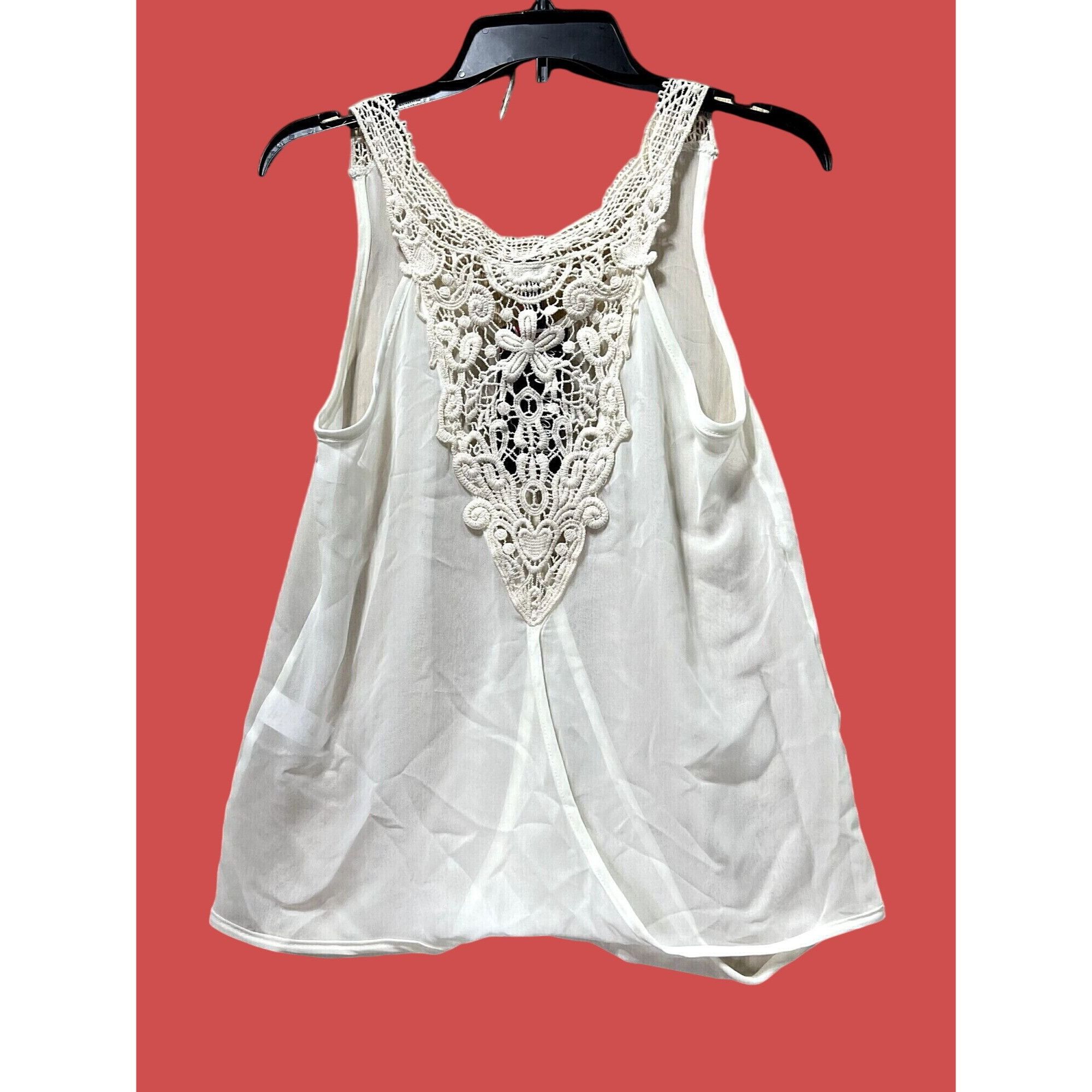 Other Mujer Moderna - Women's Sleeveless Lace Blouse - Beige - Sma Size S / US 4 / IT 40 - 1 Thumbnail