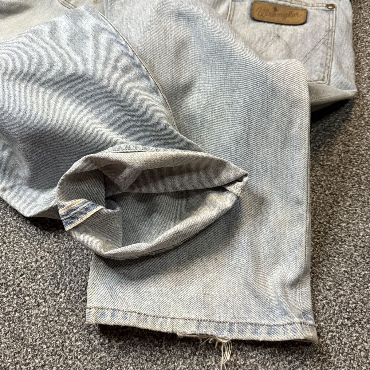 Vintage 🔥🇯🇵 80s Selvedge Denim Wrangler Light Wash Size US 31 - 5 Thumbnail