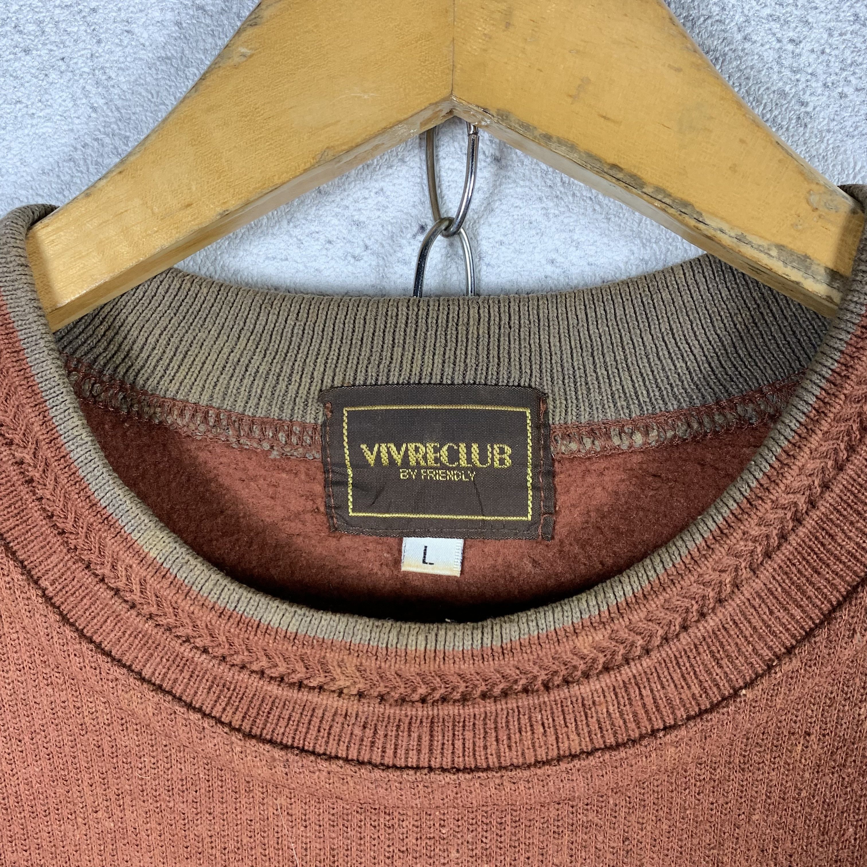 Vintage Vintage Japanese Brand 90s Brown Sweatshirt Crewneck Size US L / EU 52-54 / 3 - 3 Thumbnail