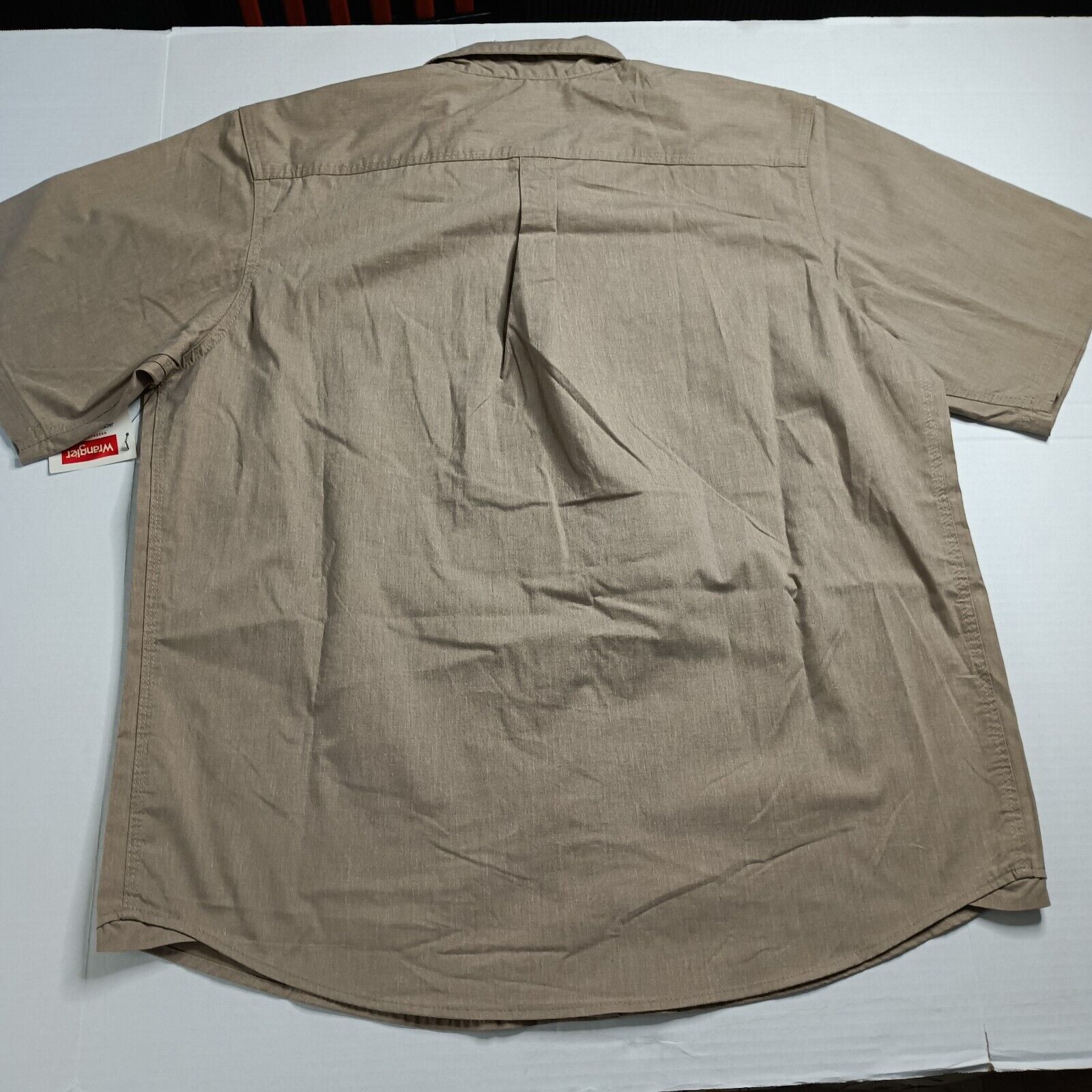 Wrangler Wrangler S/S Twill Button Up Shirt Beige Relaxed Fit Size XL Size US XL / EU 56 / 4 - 7 Thumbnail