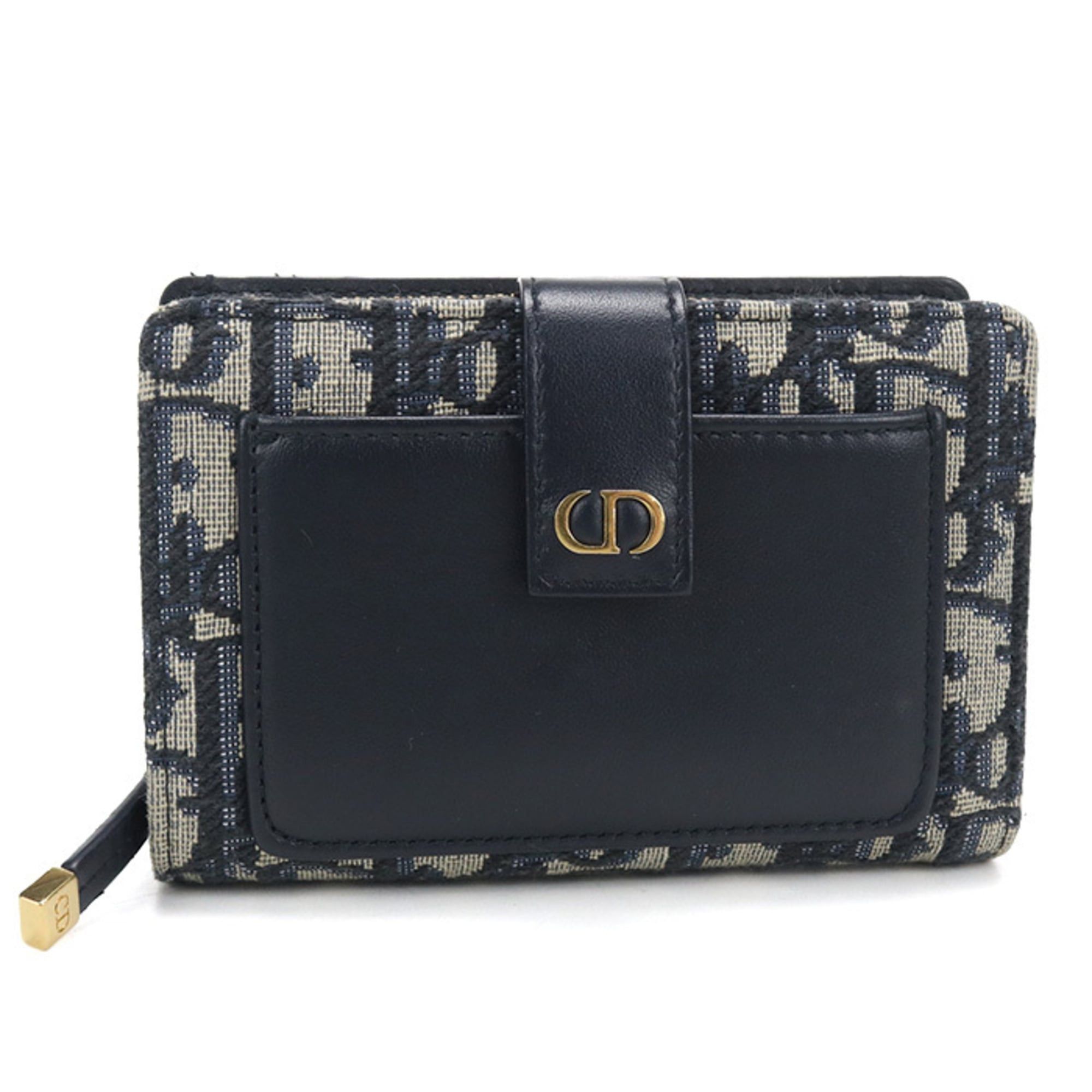 Dior Christian Dior DIOR Dior Bi-fold Wallet Ditany 30 Montaigne Women's Navy Size ONE SIZE - 1 Thumbnail