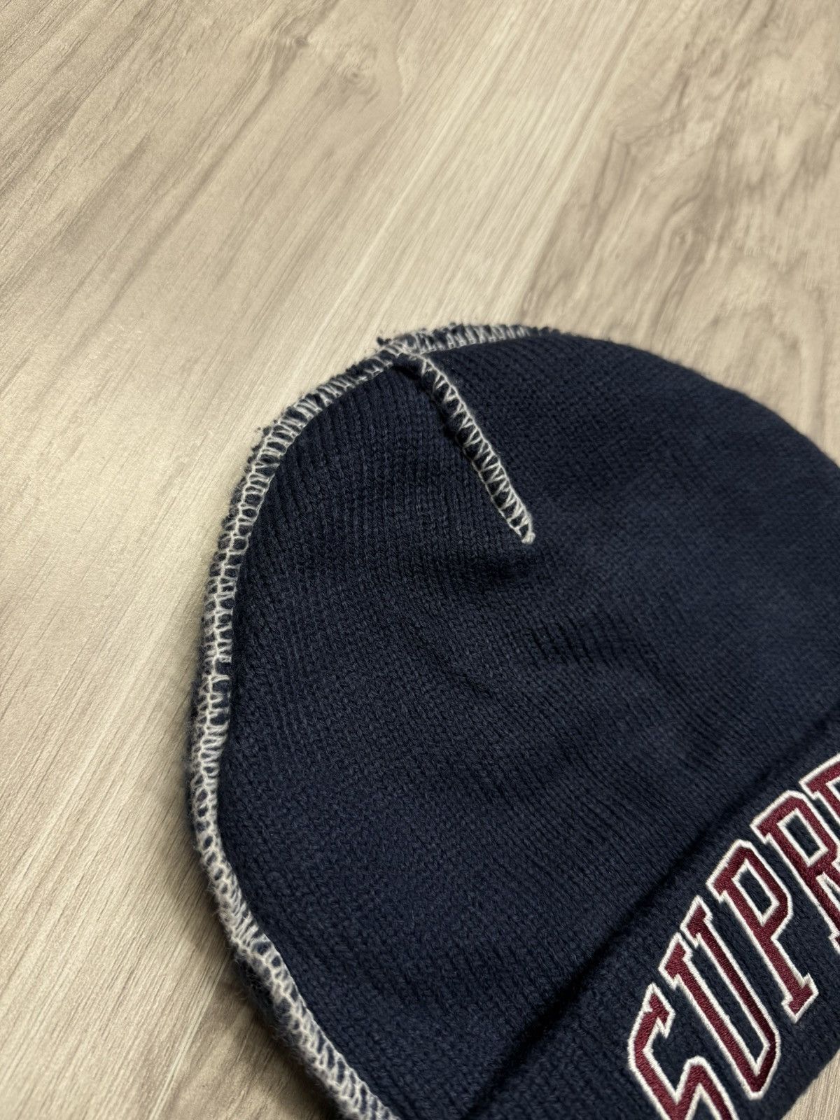 Supreme Supreme Contrast Stitch Beanie F/W 19 Preowned Size ONE SIZE - 7 Thumbnail
