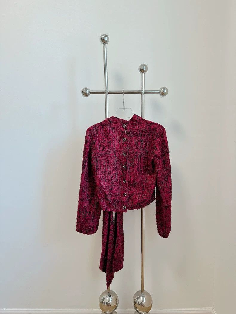 Chanel Chanel 22A high-end handicraft workshop red coat Size XXS / US 00 / IT 34 - 8 Thumbnail