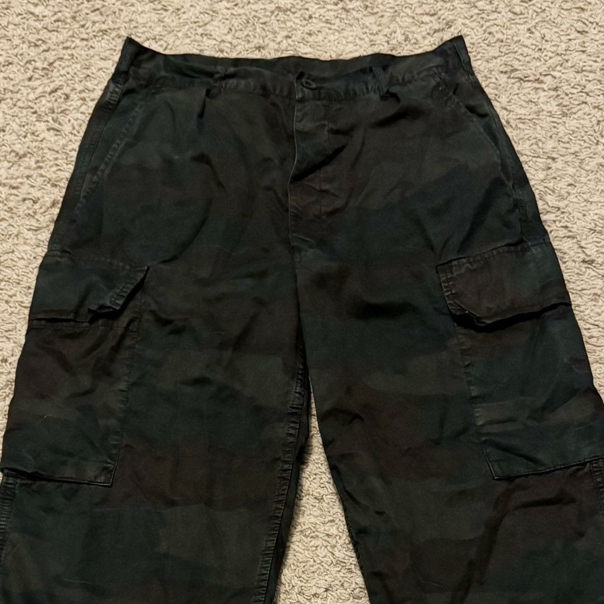 Vintage VINTAGE MILITARY CUSTOM DARK DYE CARGO PANTS! Size US 30 / EU 46 - 2 Thumbnail