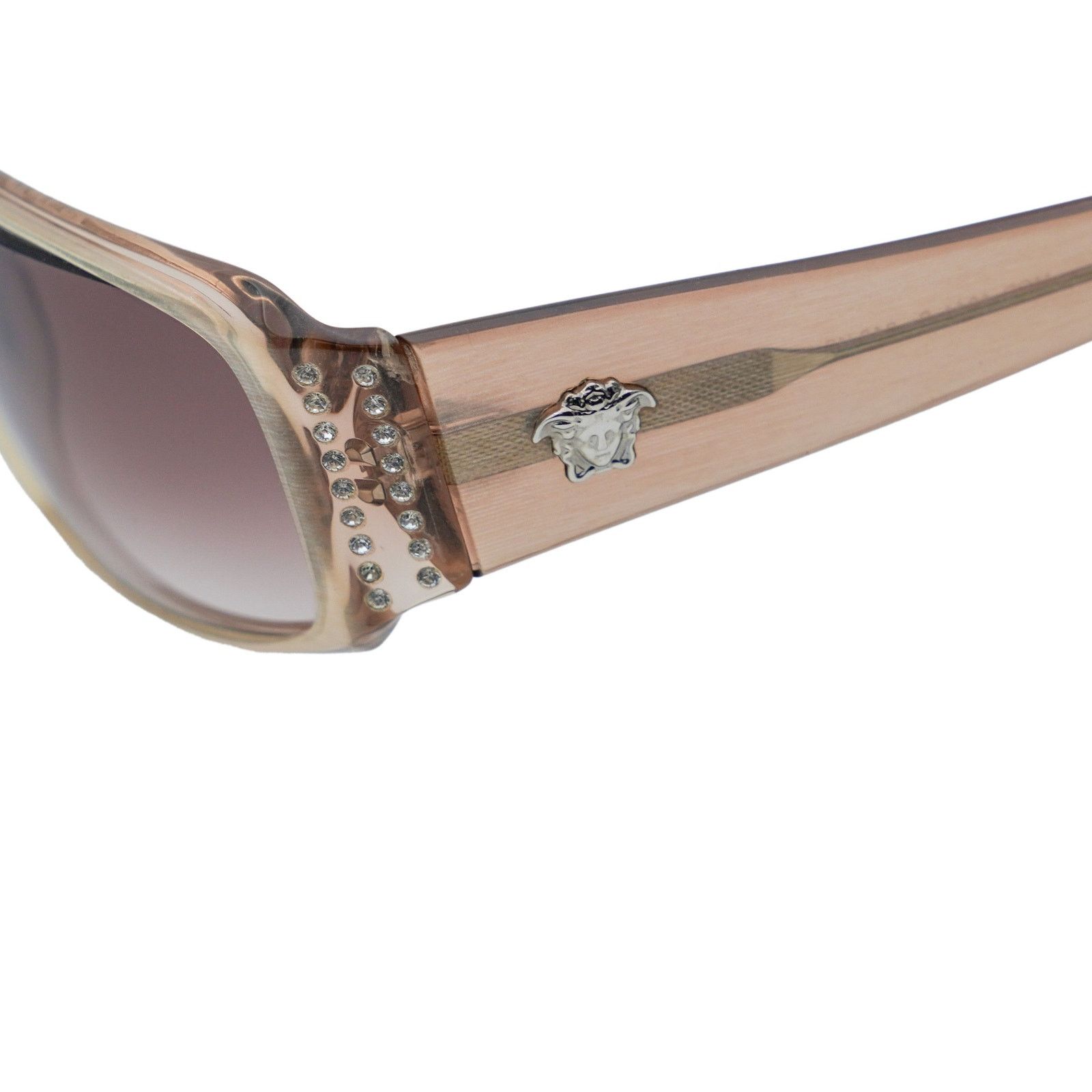Versace Versace MOD 4041 Medusa Logo Crystal Rectangular Sunglasses Size ONE SIZE - 4 Thumbnail