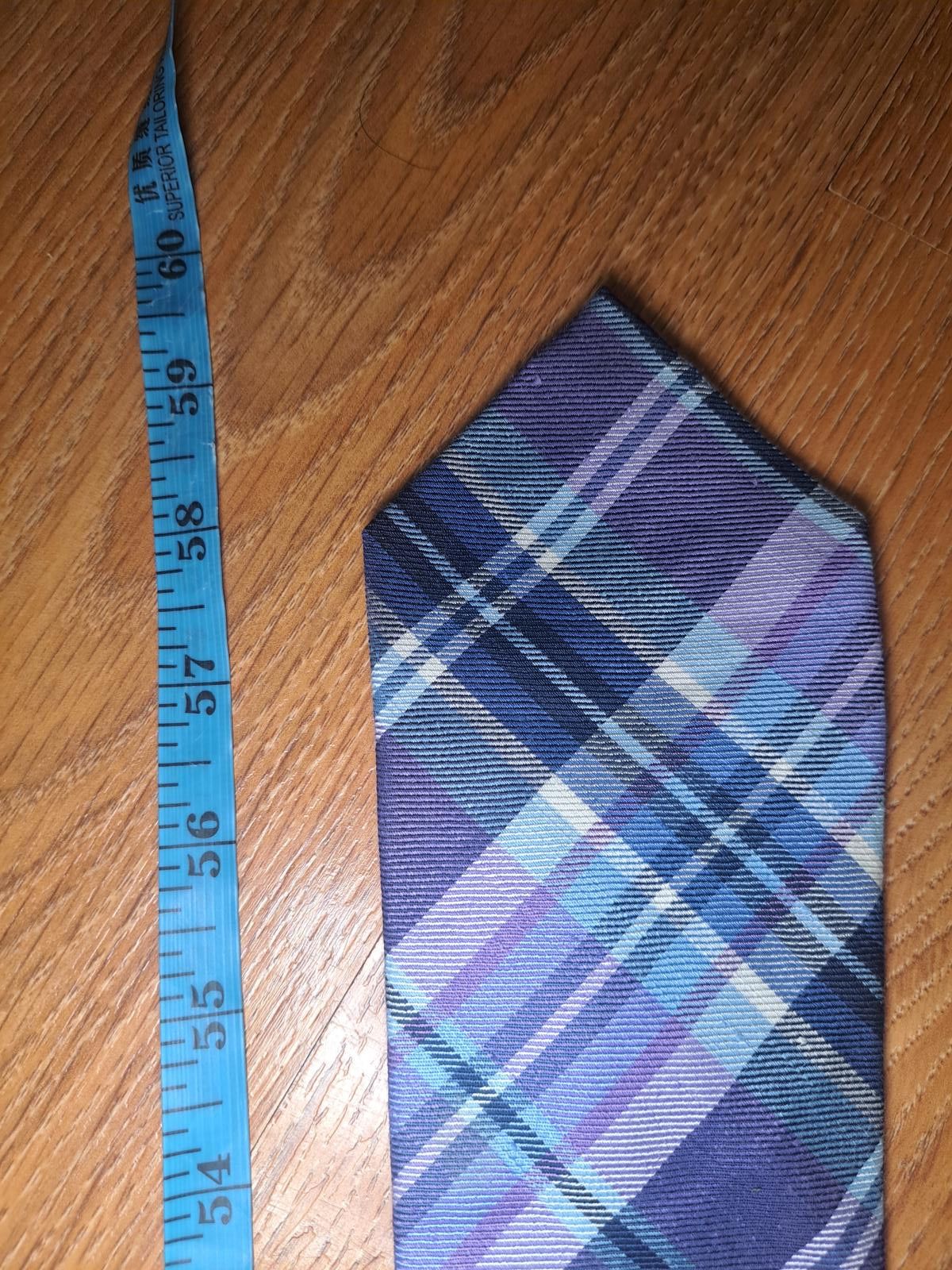 Polo Ralph Lauren Ralph Lauren Linen Silk Tie Purple Multicolor Plaid Handmade Size ONE SIZE - 7 Thumbnail