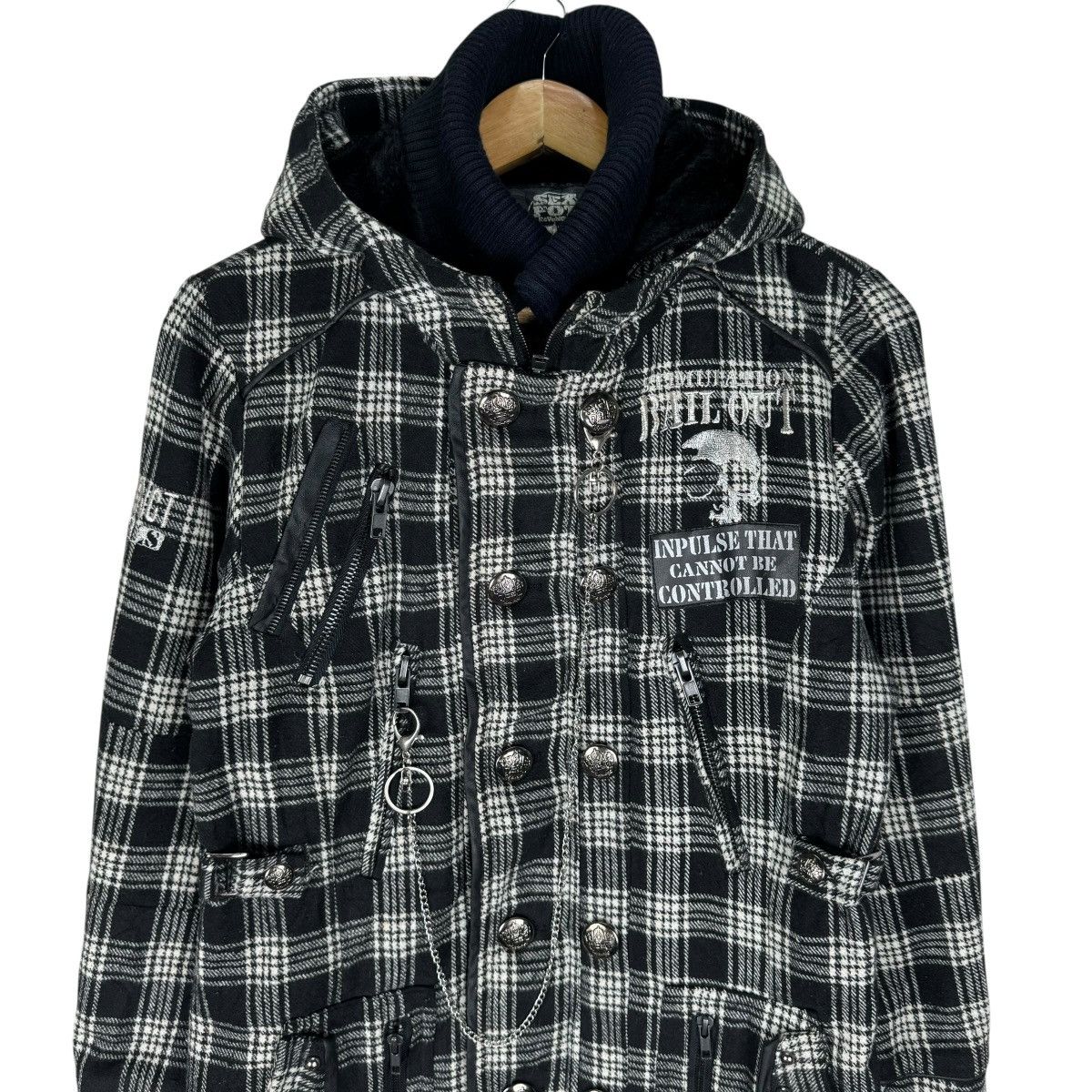 If Six Was Nine 🌟SEX POT REVENGE HOODIE PLAIDS JACKET Size L / US 10 / IT 46 - 3 Thumbnail