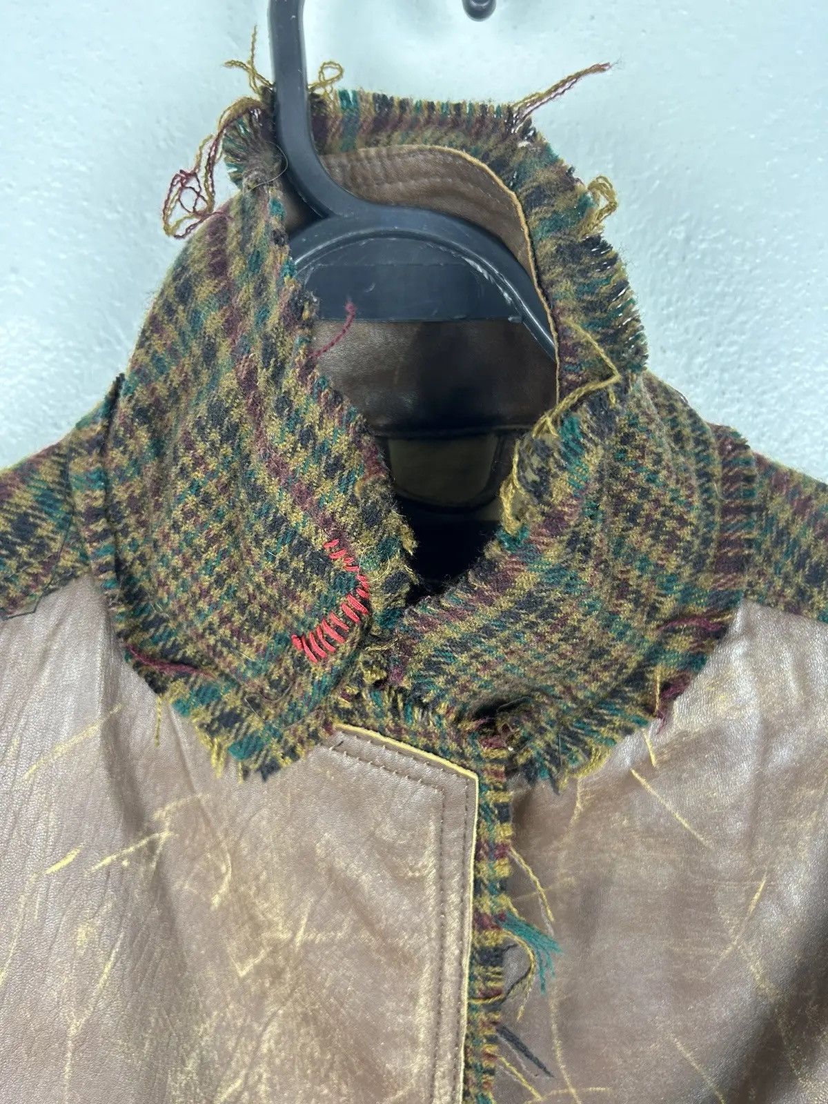 Christian Audigier Vintage Ed Hardy Crazy Design Leather Jacket In Brown Size M / US 6-8 / IT 42-44 - 4 Thumbnail