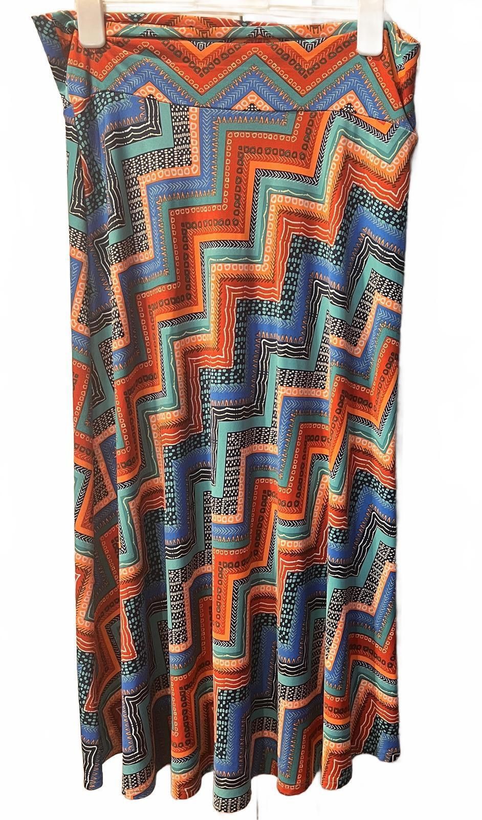 Other Sophia Jayne Women's XL Skirt with Colorful Zigzag Pattern Size 40" / US 18 - 1 Thumbnail