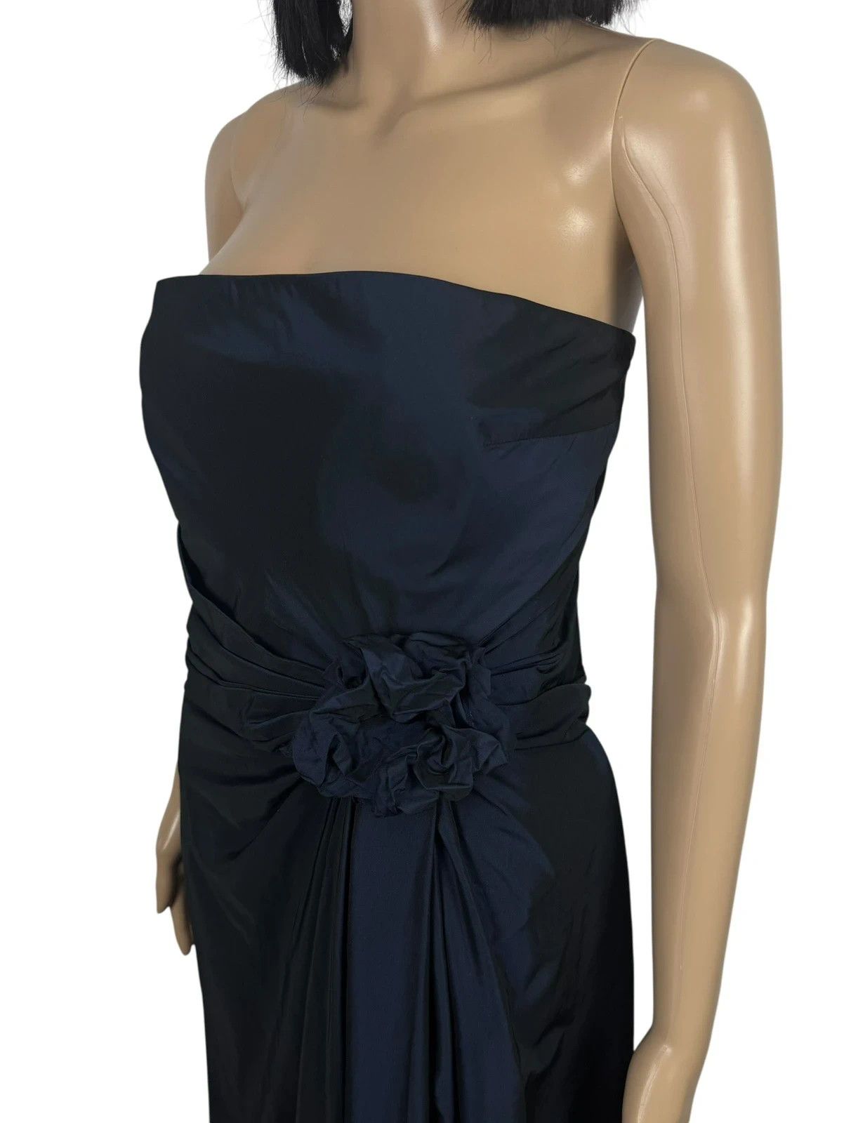 Max Mara Max Mara Pianoforte Silk Dress Strapless Draped Size L / US 10 / IT 46 - 6 Thumbnail