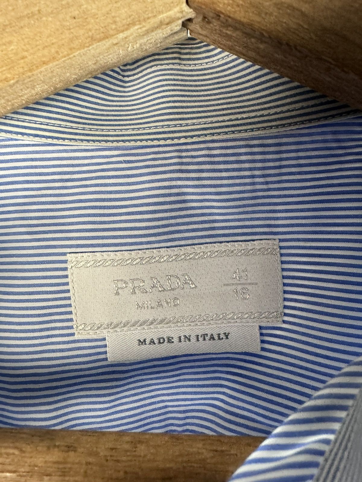 Prada Prada Striped Formal Shirt Button Oxford Size US L / EU 52-54 / 3 - 3 Thumbnail