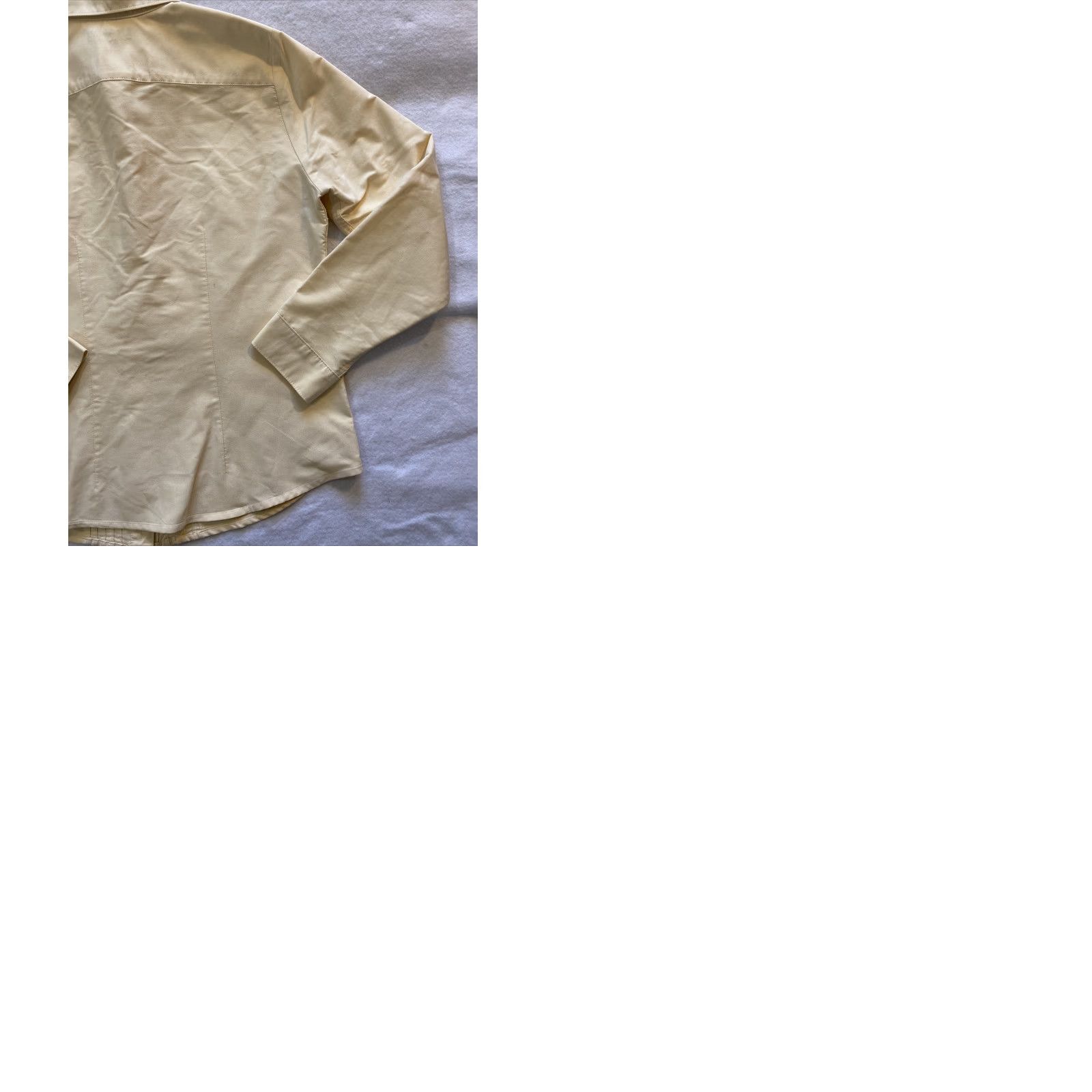 Lands' End Lands’ End Button-Up Shirt Womens Regular Cotton Yellow Mauve 10 Button-Down Collared Long Sleeve Classic Casual Shirt Size L / US 10 / IT 46 - 9 Thumbnail