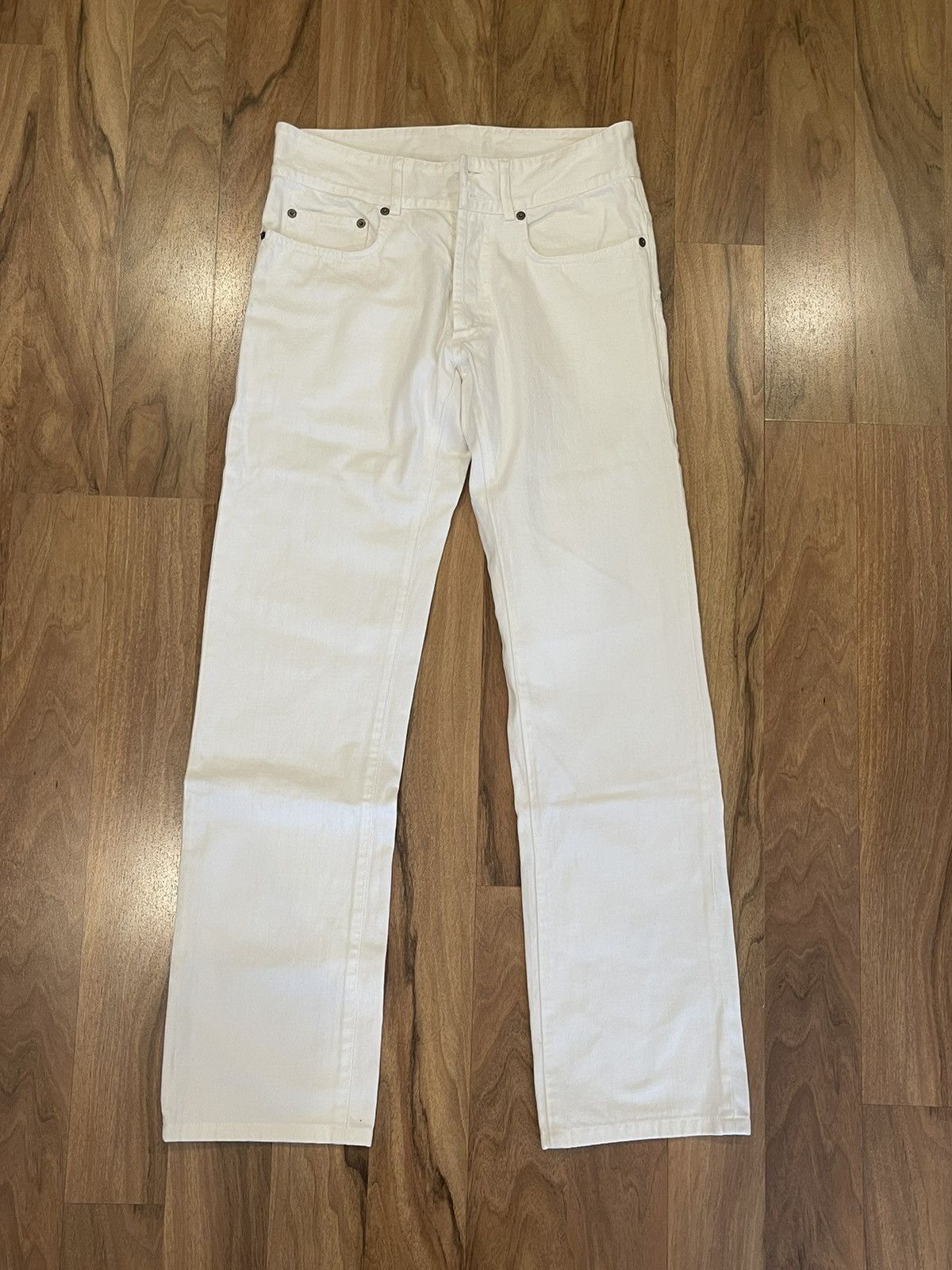 Dior Homme White Straight Jeans