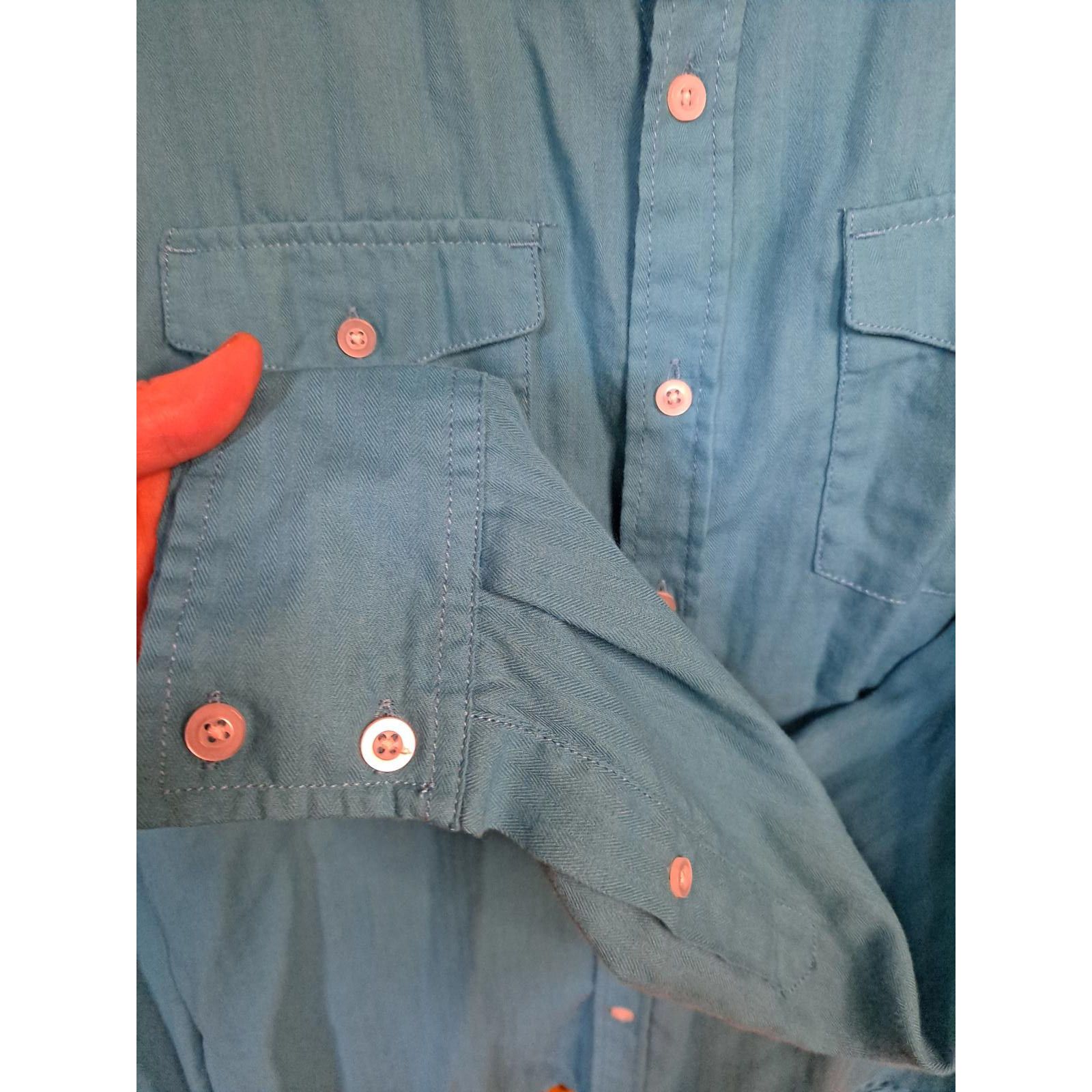 Carbon Carbon Classic Fit Blue Button Up Shirt Size Medium Size US M / EU 48-50 / 2 - 3 Thumbnail