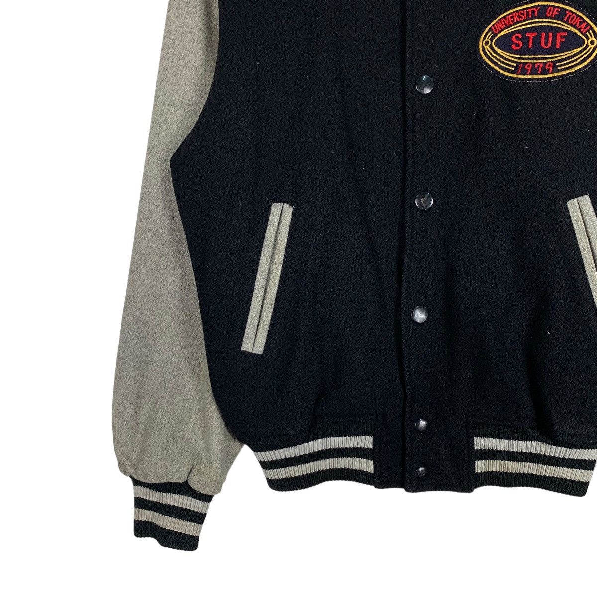 Japanese Brand y.jac UNIVERSITY OF TOKAI Wool Varsity Jacket #1061-C48 Size US L / EU 52-54 / 3 - 3 Thumbnail