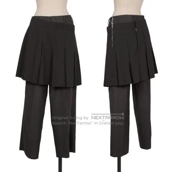 Comme des Garcons Comme Des Garcons size S Black Retro Striped Fake Pants Size 23" - 1 Thumbnail