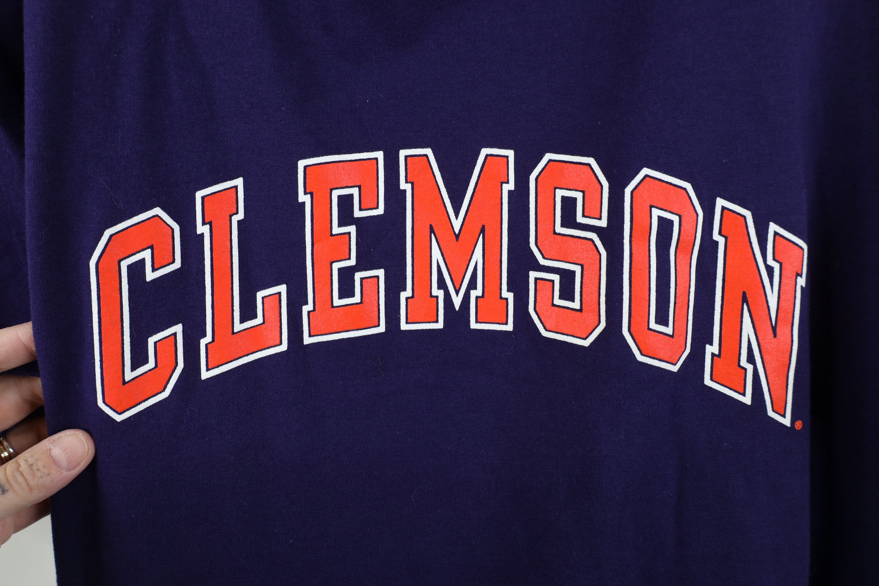 Champion Vintage Y2K Champion Clemson University Short Sleeve T-Shirt Size US XL / EU 56 / 4 - 5 Thumbnail