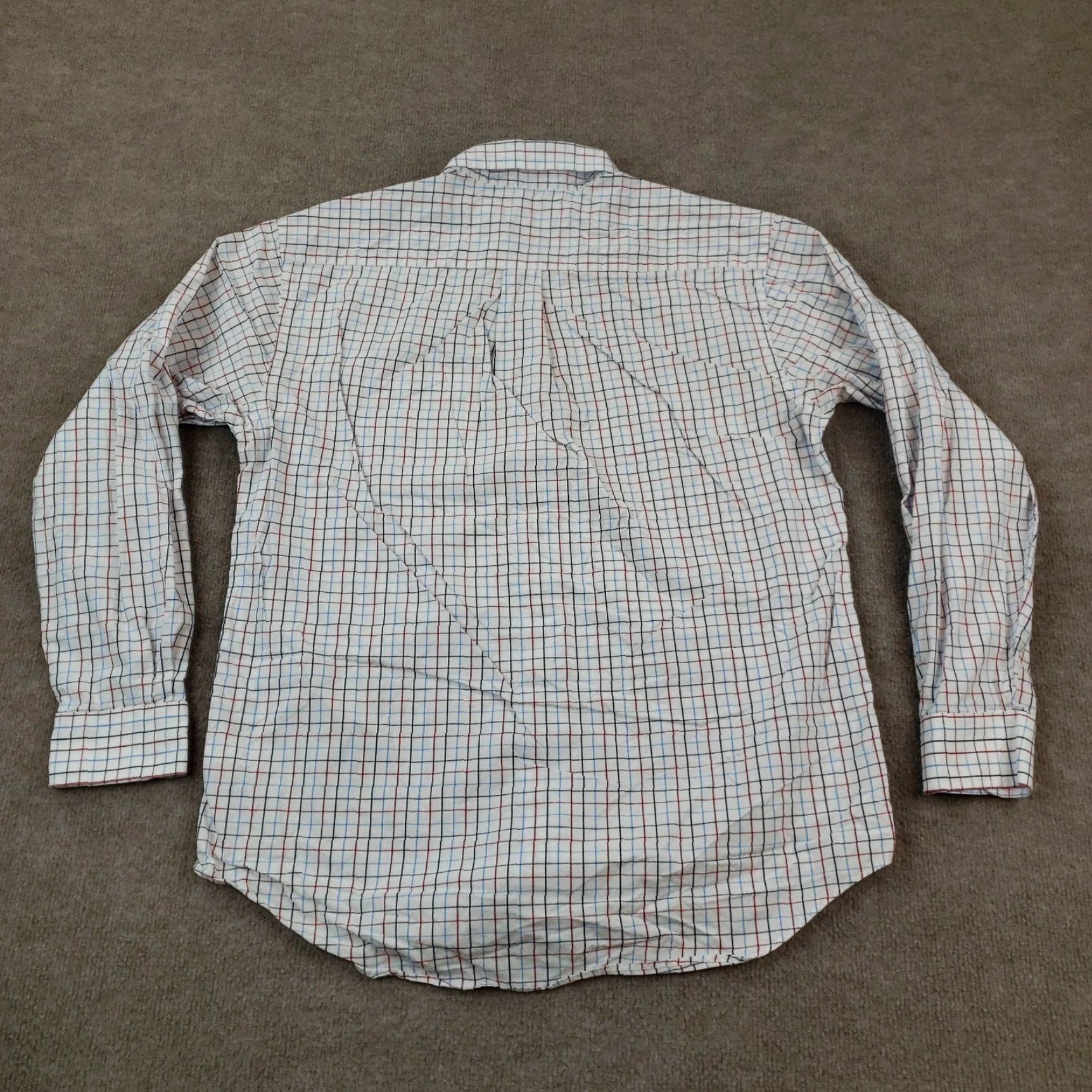 Vineyard Vines Vineyard Vines Mens Medium White Blue Plaid Long Sleeve Button Up Shirt Size US M / EU 48-50 / 2 - 7 Thumbnail