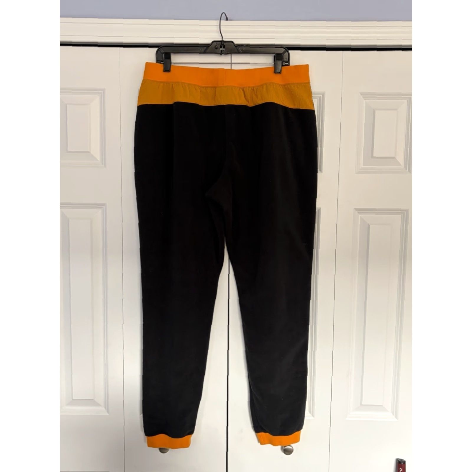 Nike Nike NSW Polar Fleece Colorblock Joggers Womens Sweatpants XL Black Swoosh Logo Hand Pockets Tapered Leg Athleisure Buzzword Nylon Stripe Size 40" / US 18 - 2 Thumbnail