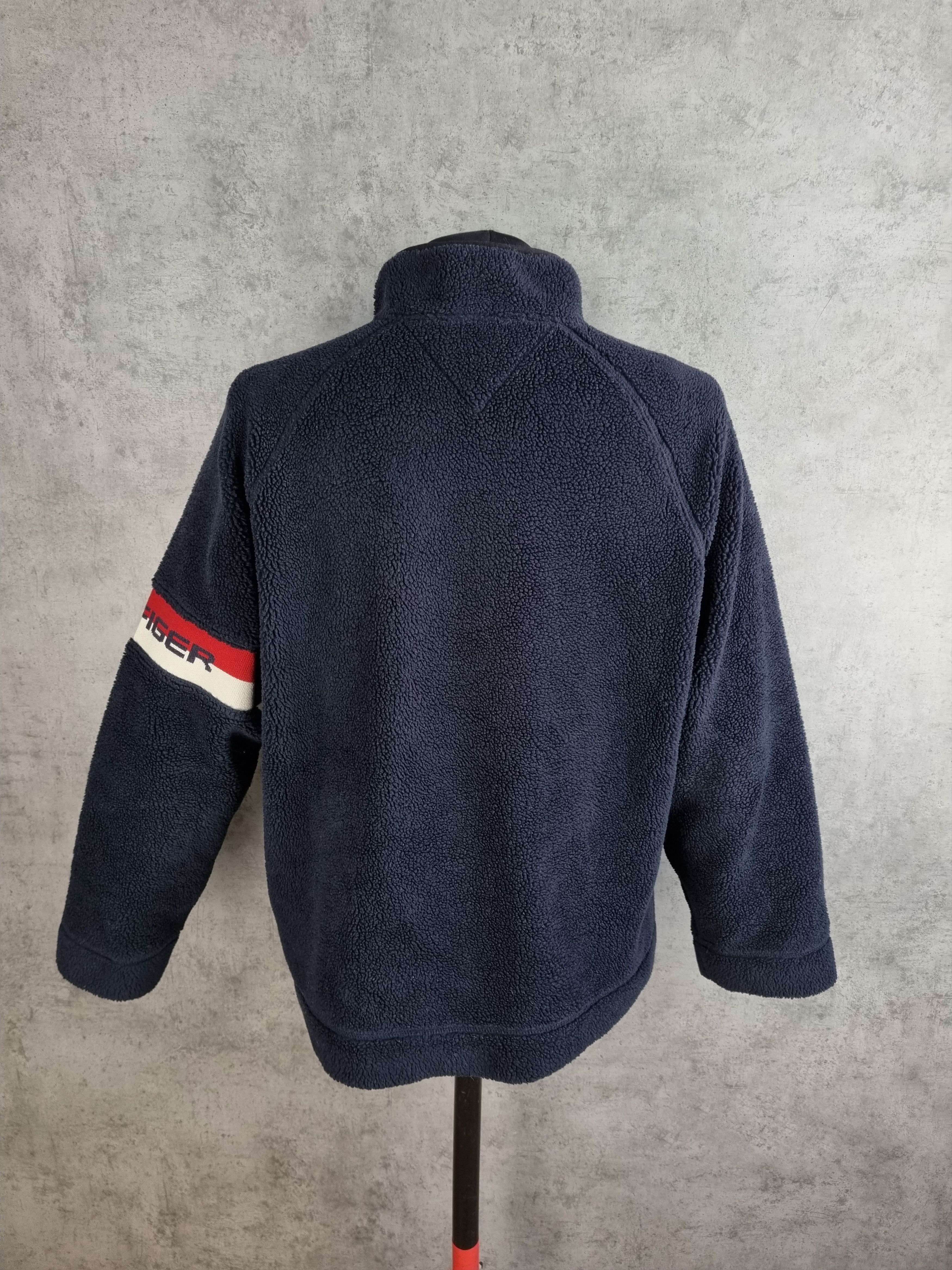 Tommy Hilfiger × Tommy Jeans Rare Tommy Hilfiger half zip up Deep Pile Fleece Navy Size US L / EU 52-54 / 3 - 3 Thumbnail