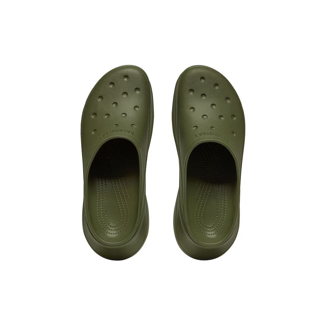 Balenciaga × Crocs o1in1g0225 Crocs™ Mules in Dark Green Size US 10 / EU 43 - 5 Thumbnail