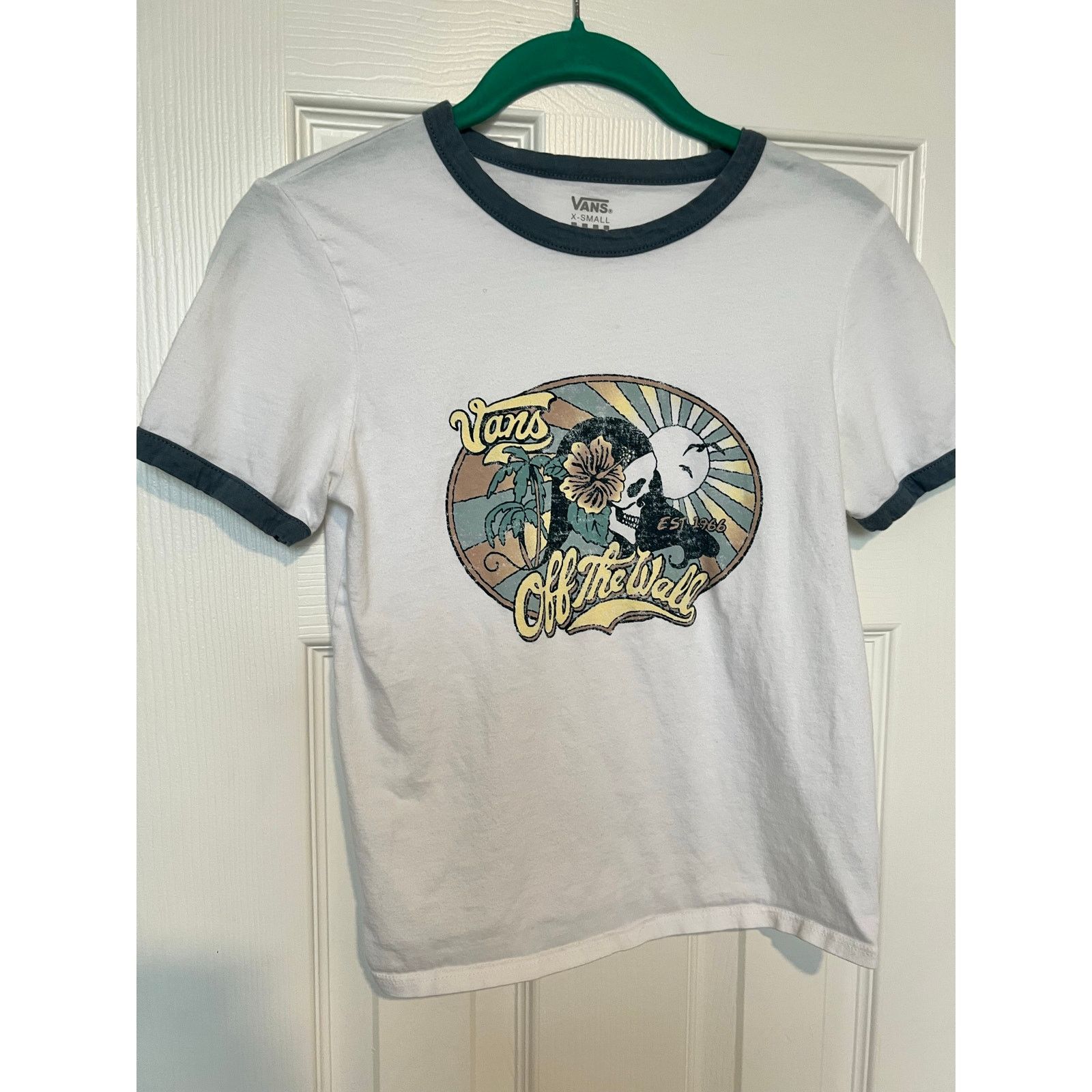 Vans Vans White Skeleton Short Sleeve T-shirt XS Size XS / US 0-2 / IT 36-38 - 2 Thumbnail