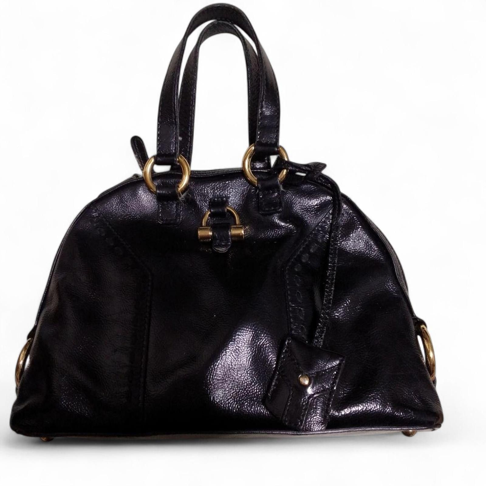 Saint Laurent Paris Saint Laurent - Black Leather Satchel Bag Size ONE SIZE - 2 Thumbnail