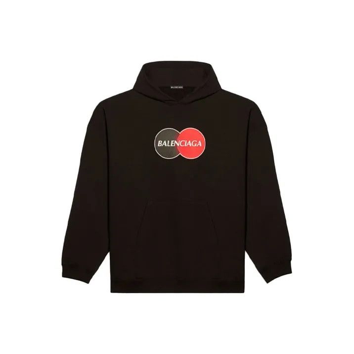 Balenciaga Balenciaga Black Loose Hoodie Sweatshirt for Men 0079 Size US L / EU 52-54 / 3 - 1 Thumbnail