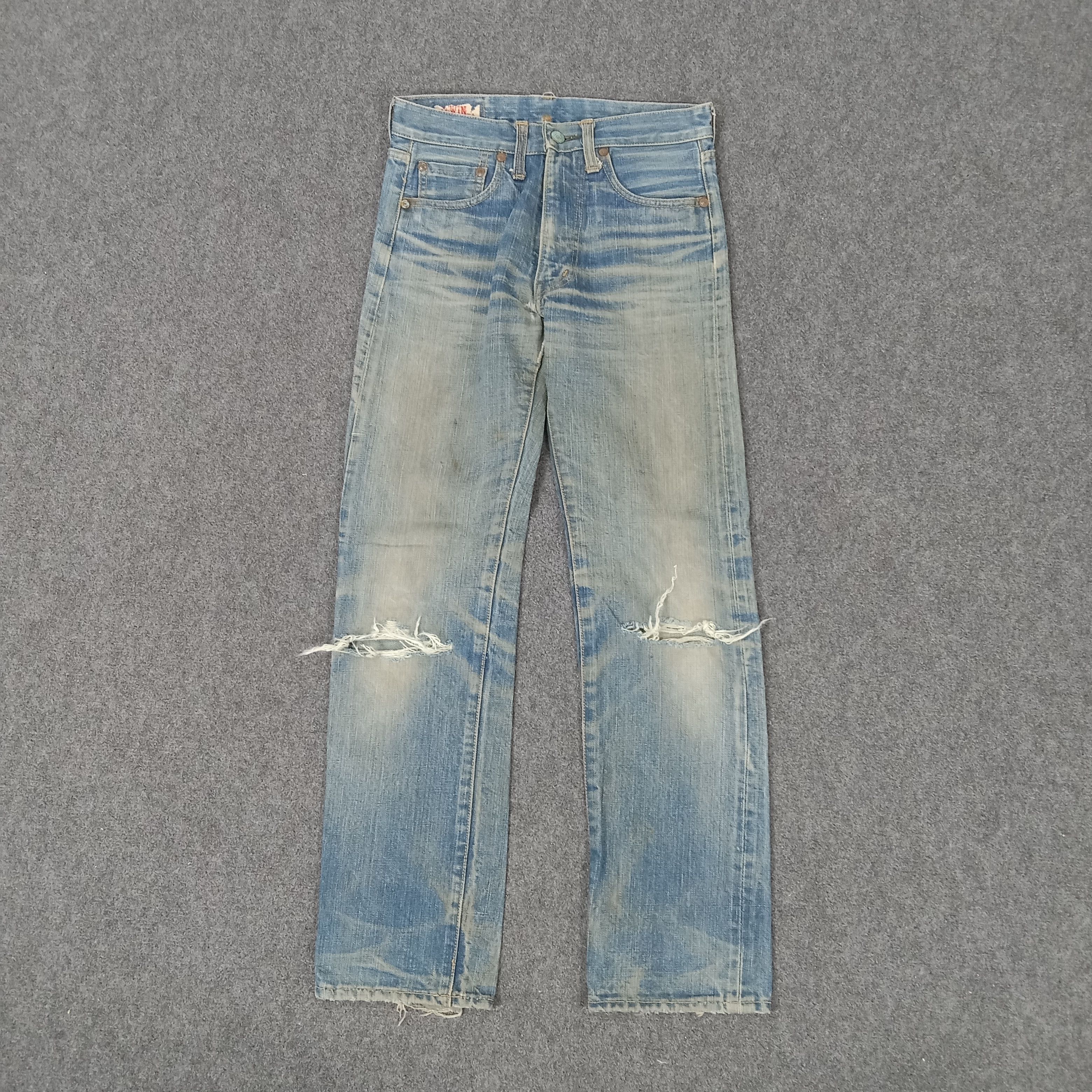 Edwin × Vintage Edwin American Distressed Style Denim Jeans Size US 26 / EU 42 - 1 Thumbnail